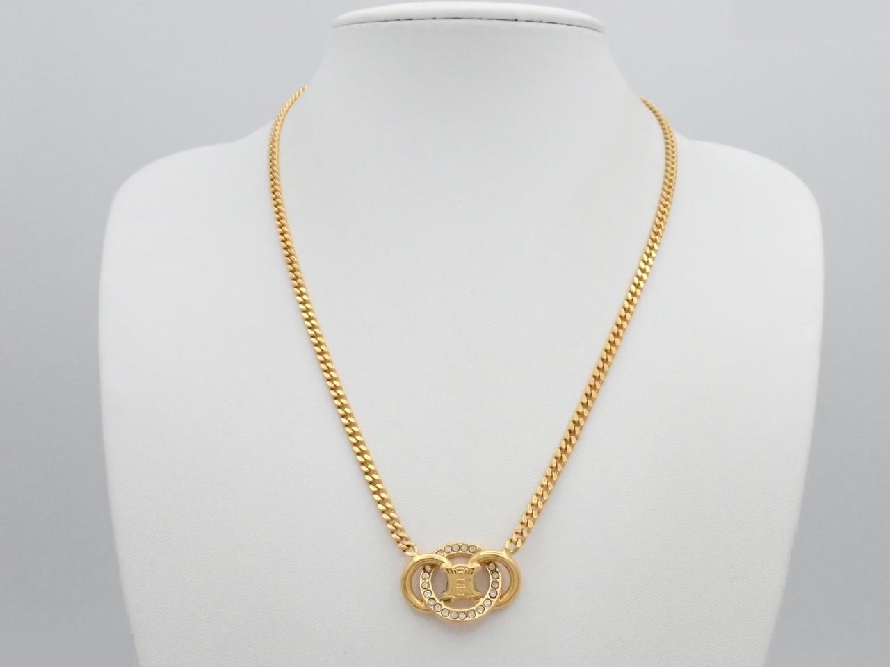 Triomphe rhinestone necklace, chain approximately 46cm — view 3