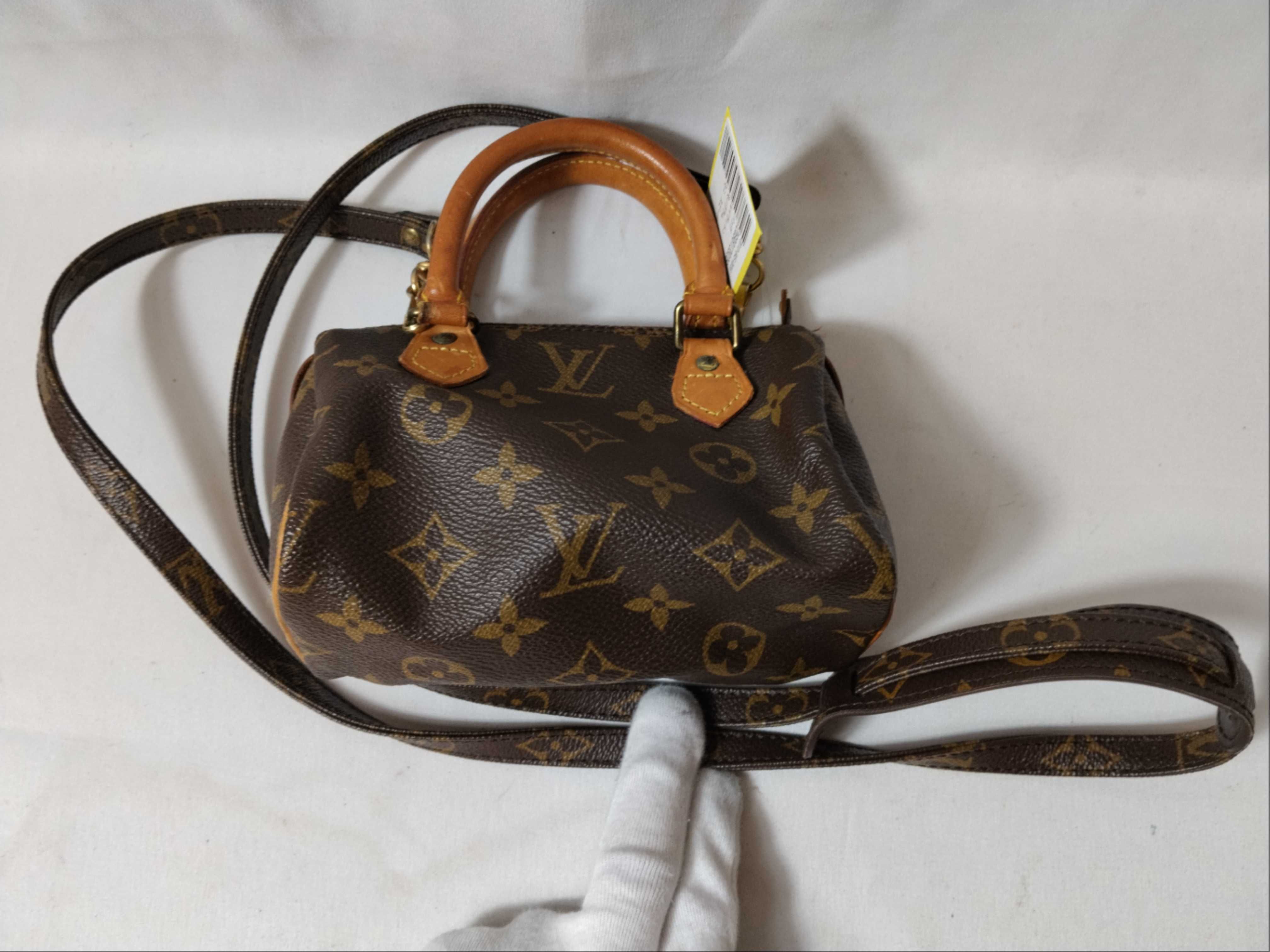 Monogram Mini Speedy Shoulder Bag with Stamp