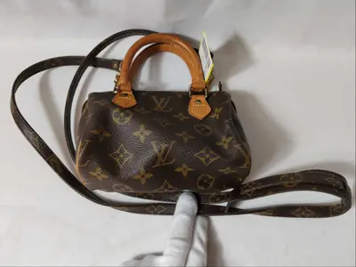 Monogram Mini Speedy Shoulder Bag with Stamp