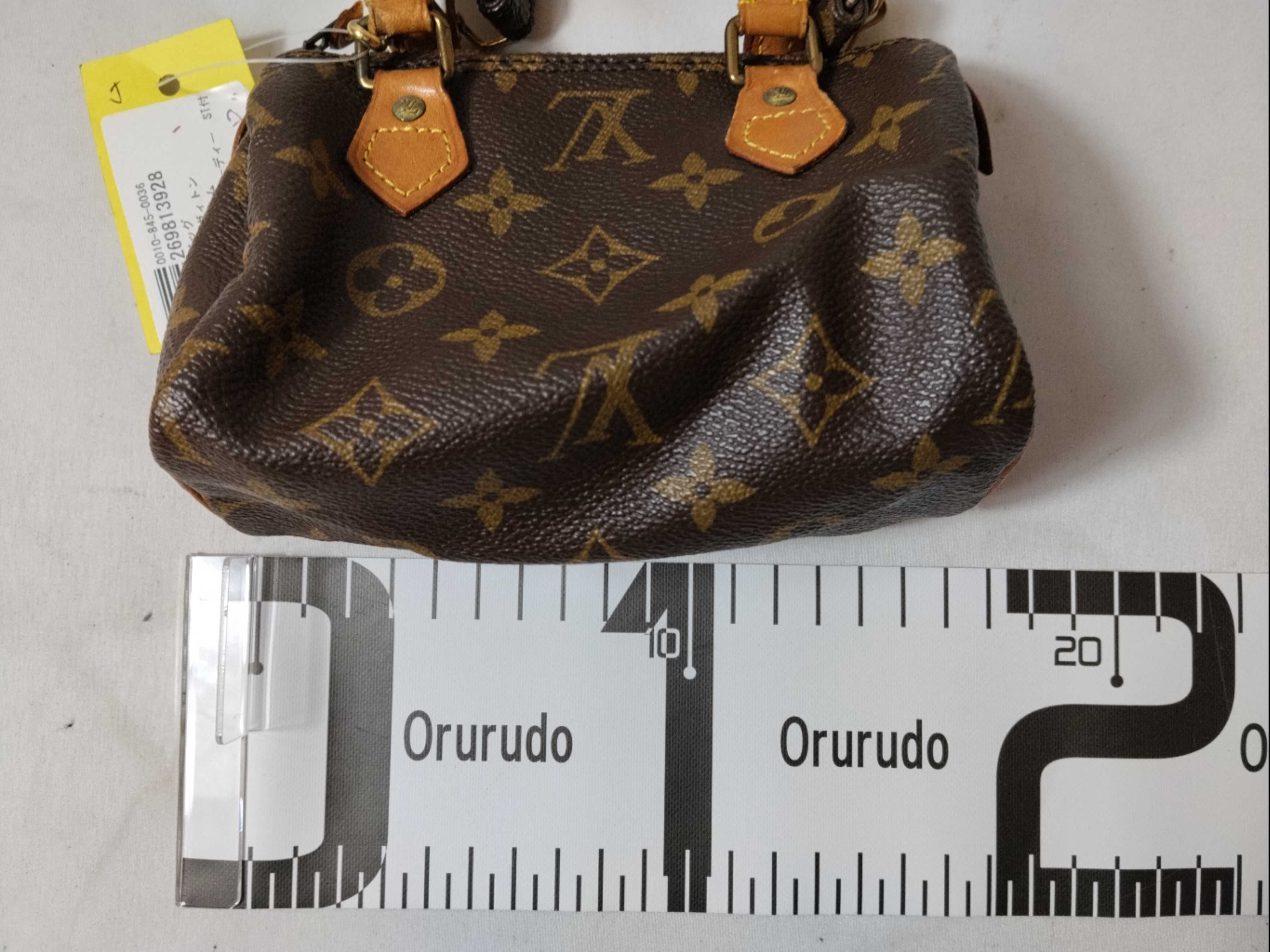 Monogram Mini Speedy Shoulder Bag with Stamp — view 2