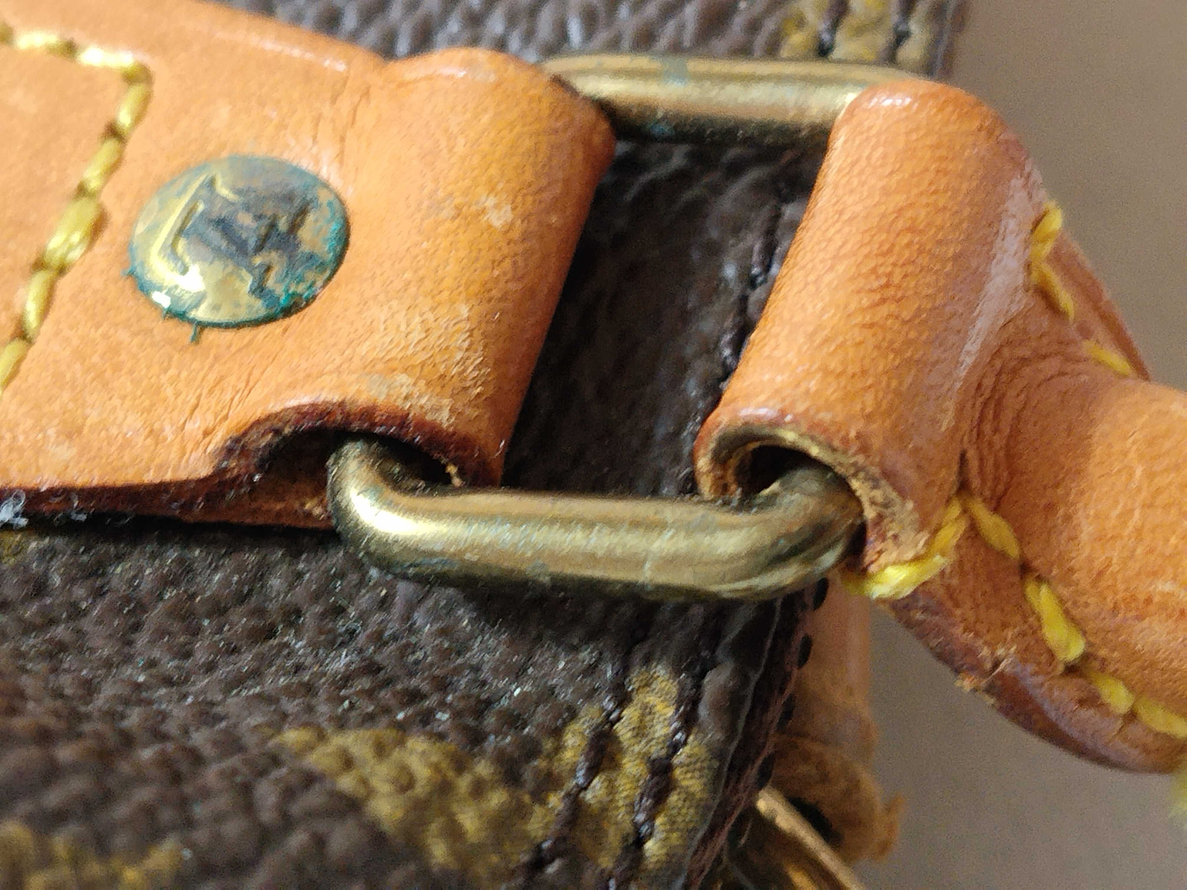 Monogram Mini Speedy Shoulder Bag with Stamp — view 5