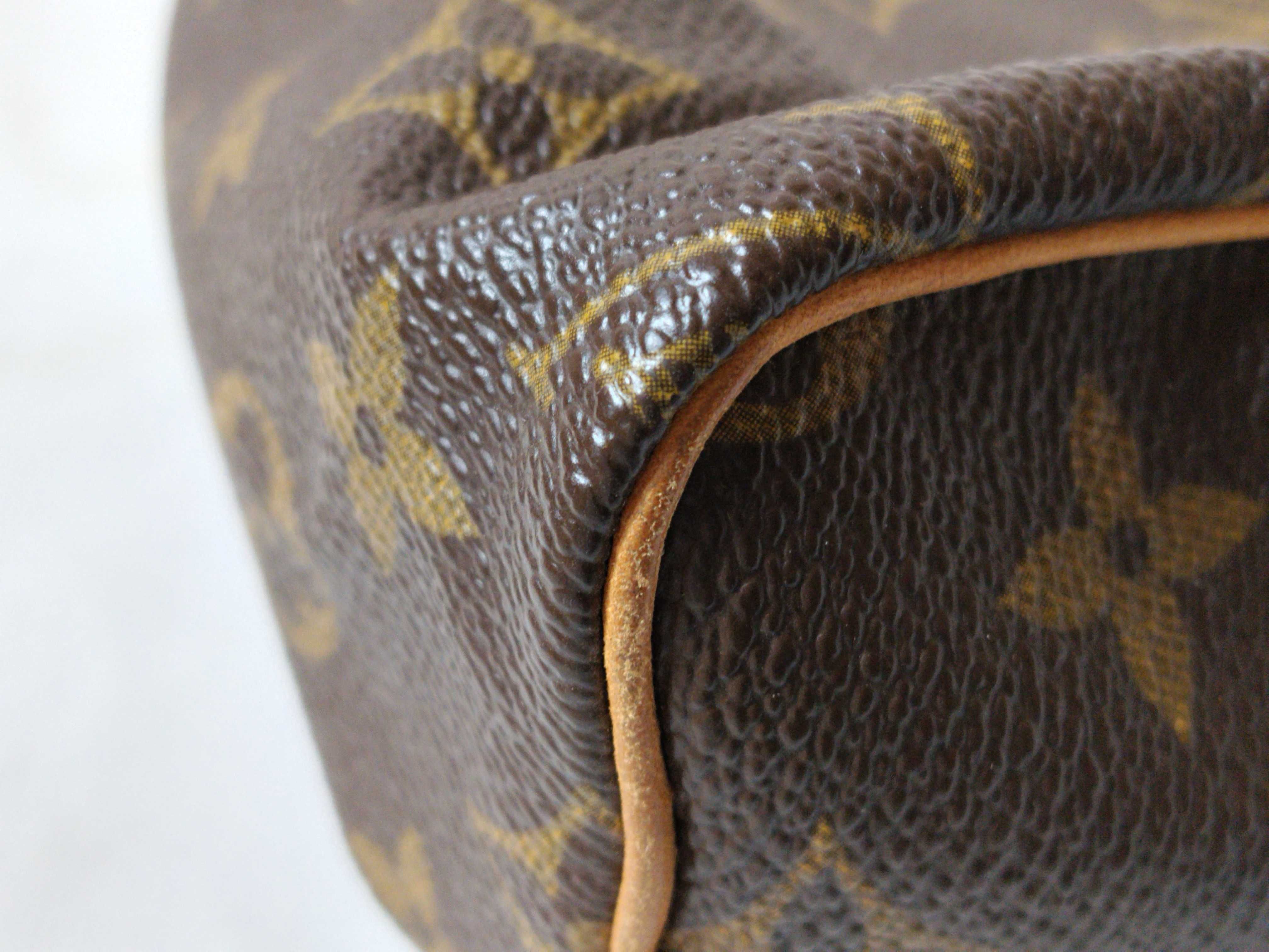 Monogram Mini Speedy Shoulder Bag with Stamp — view 7