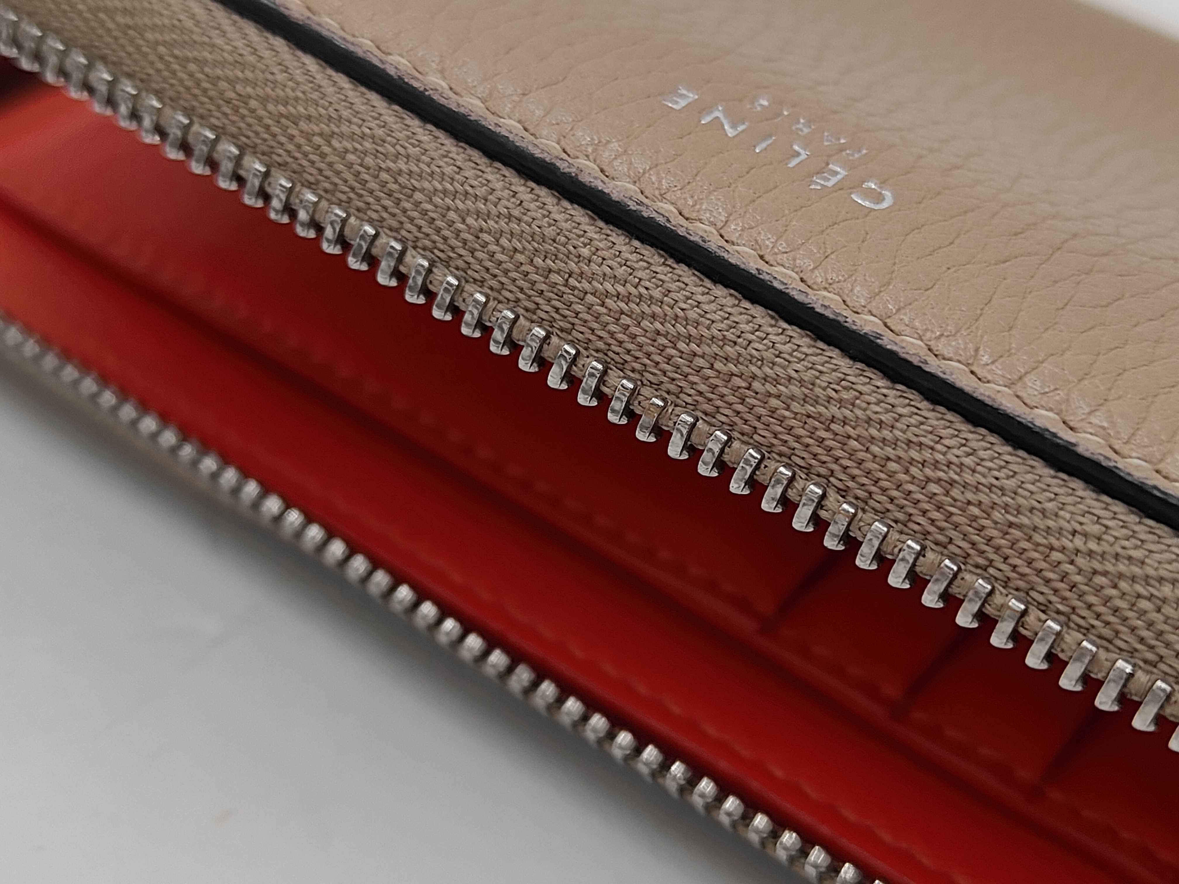 Bi-fold Wallet Leather Beige Round Wallet — view 7