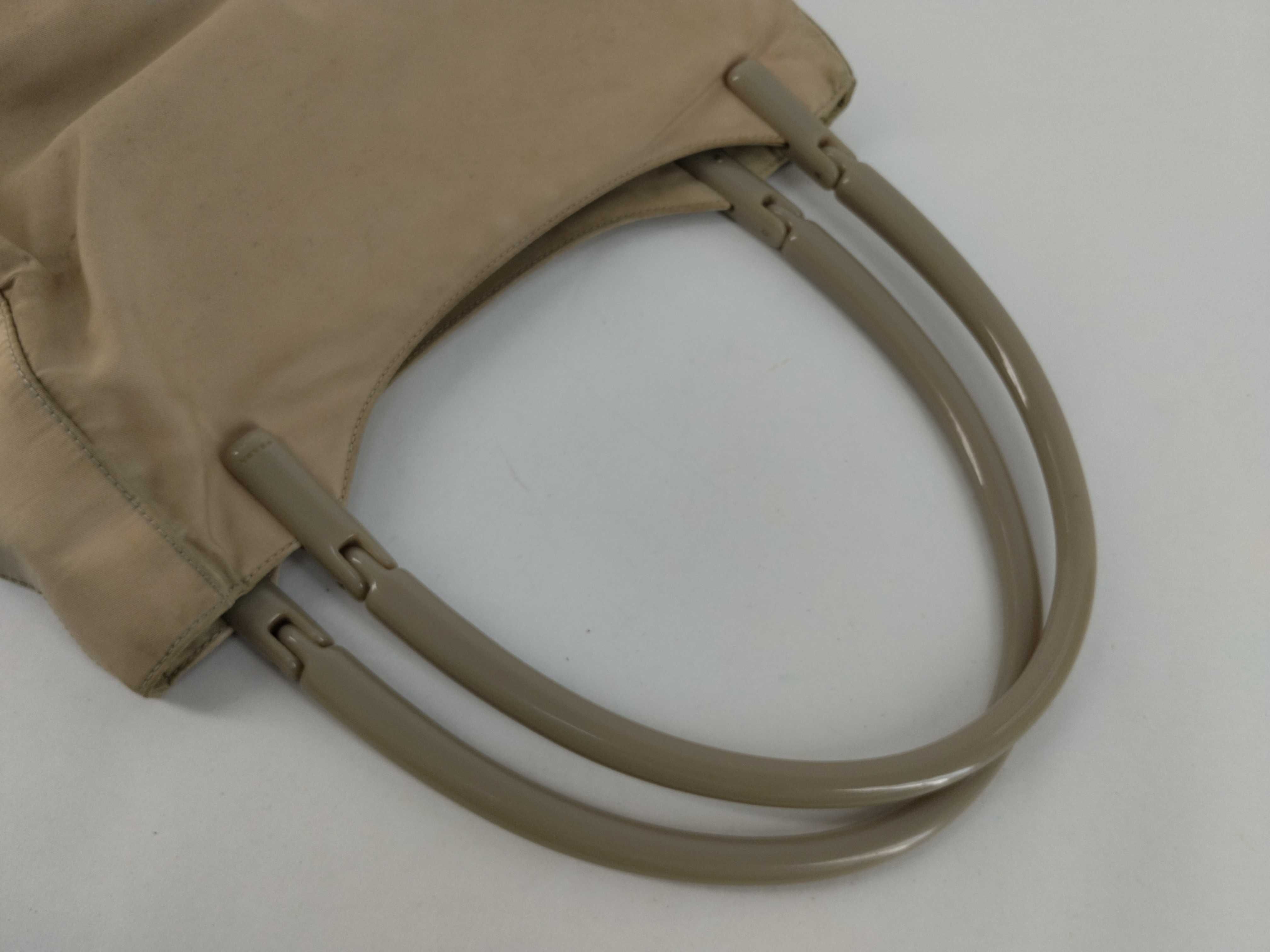 nylon handbag, beige, card slots, handbag. — view 3