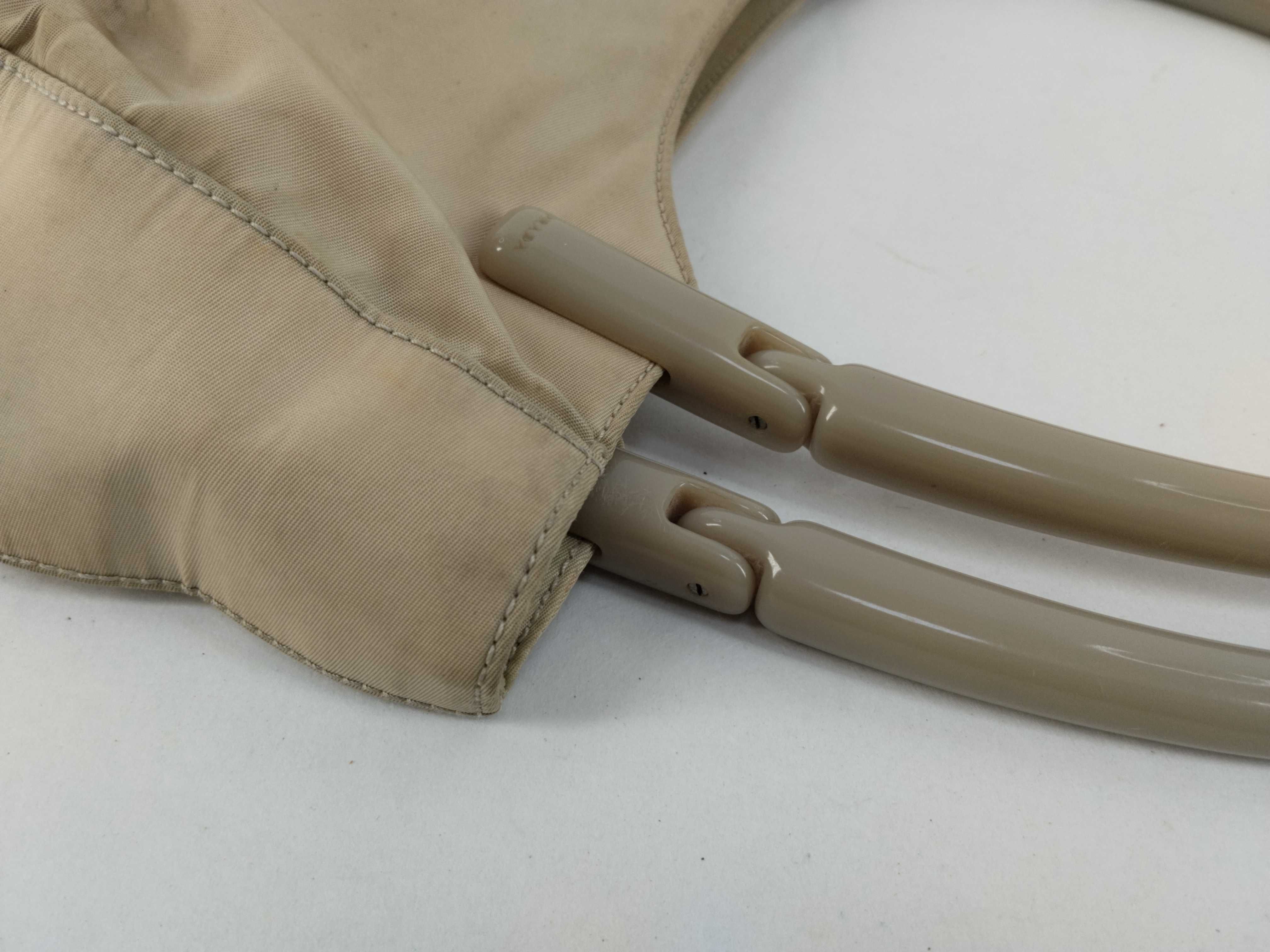 nylon handbag, beige, card slots, handbag. — view 5