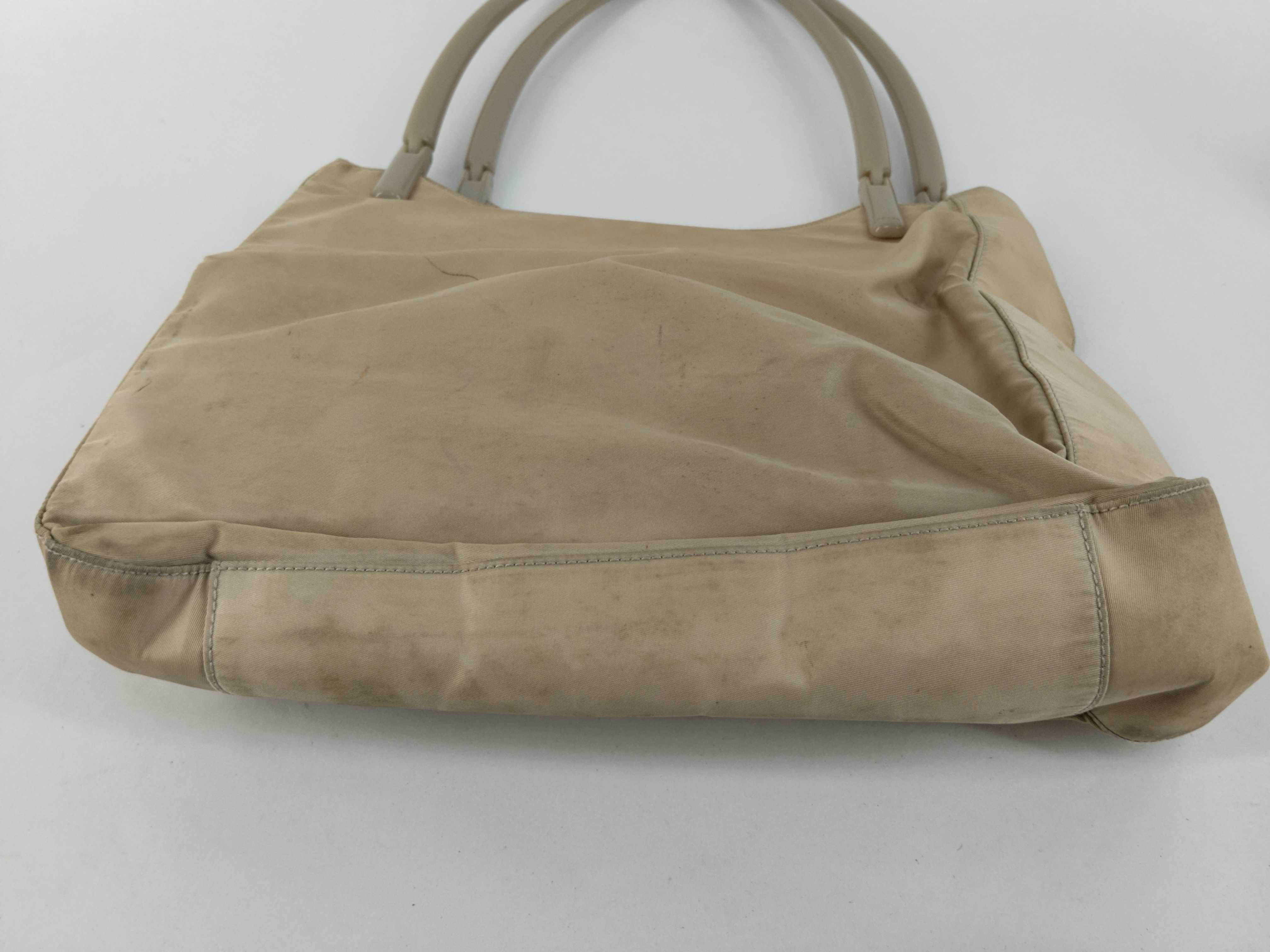 nylon handbag, beige, card slots, handbag. — view 7