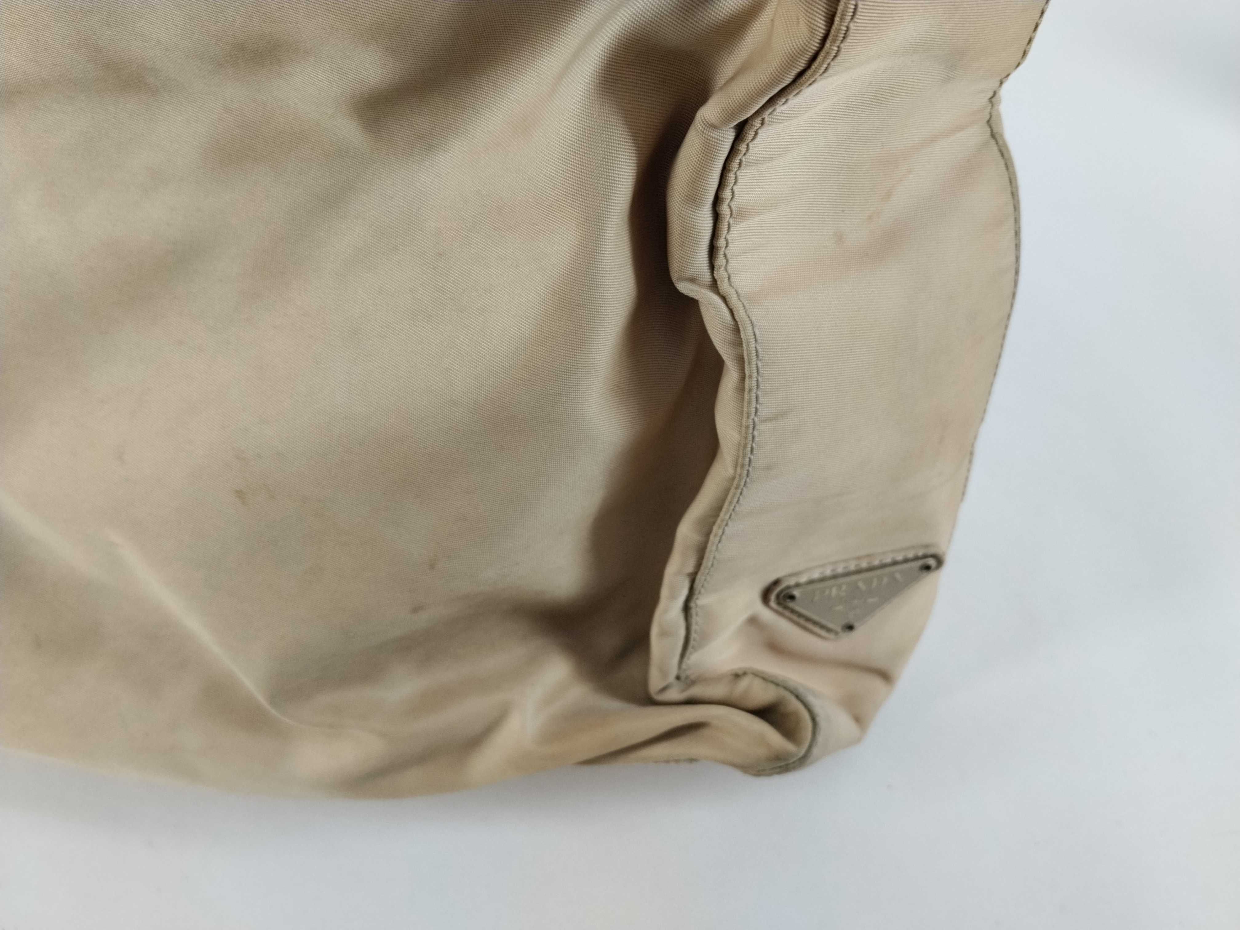 nylon handbag, beige, card slots, handbag. — view 9