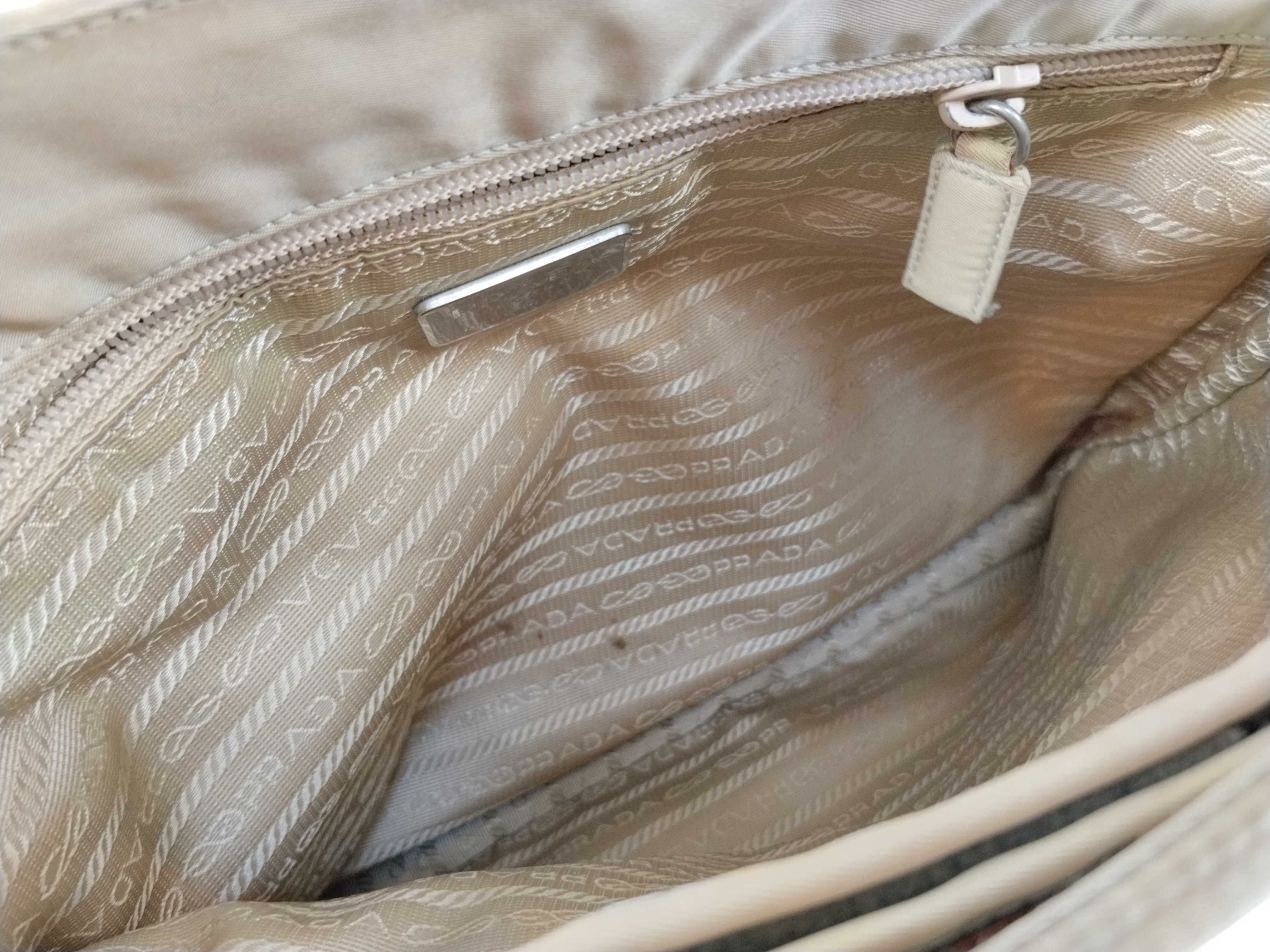 nylon handbag, beige, card slots, handbag. — view 10