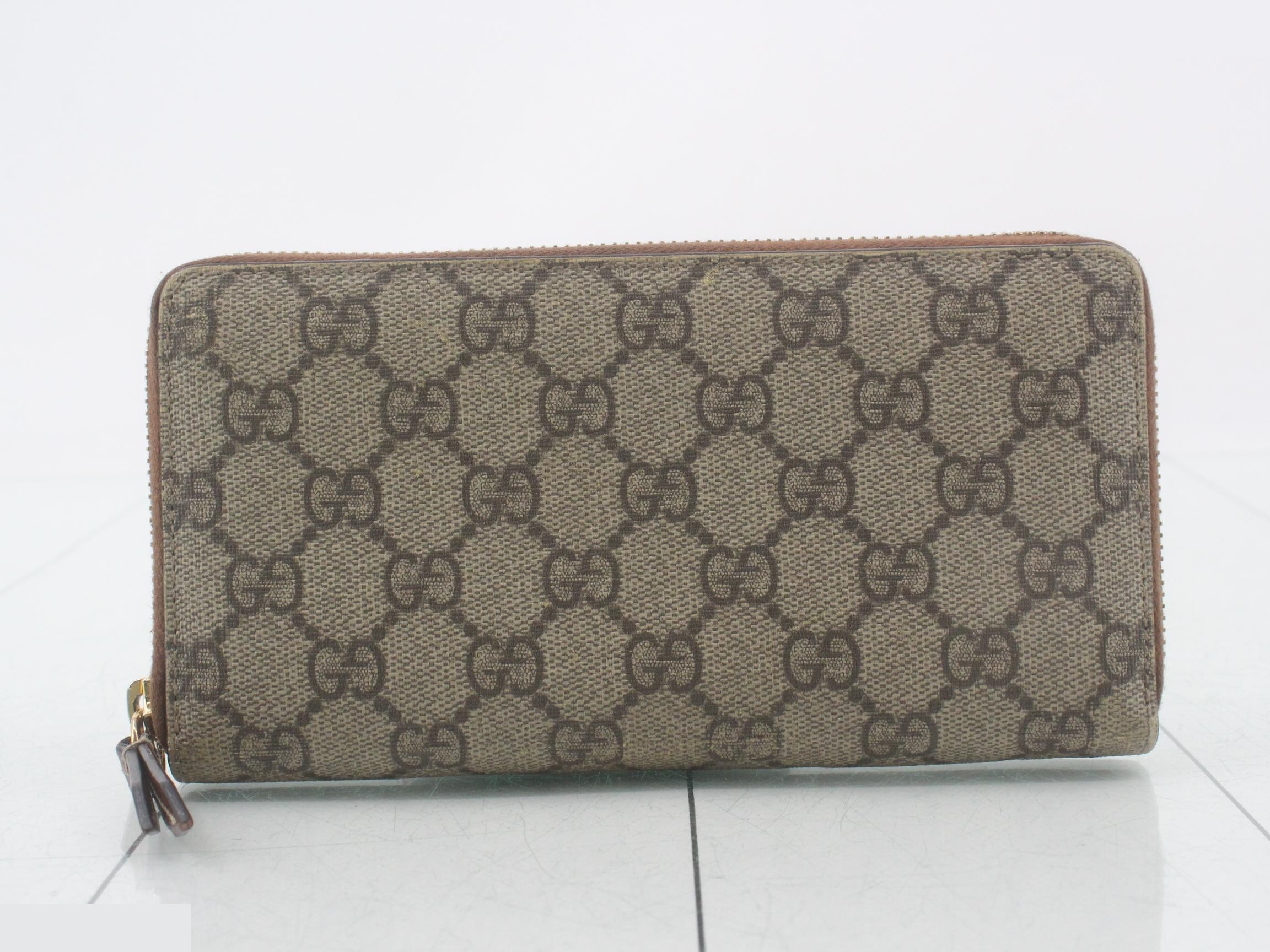 GG Supreme Round Zipper Long Wallet 410102
