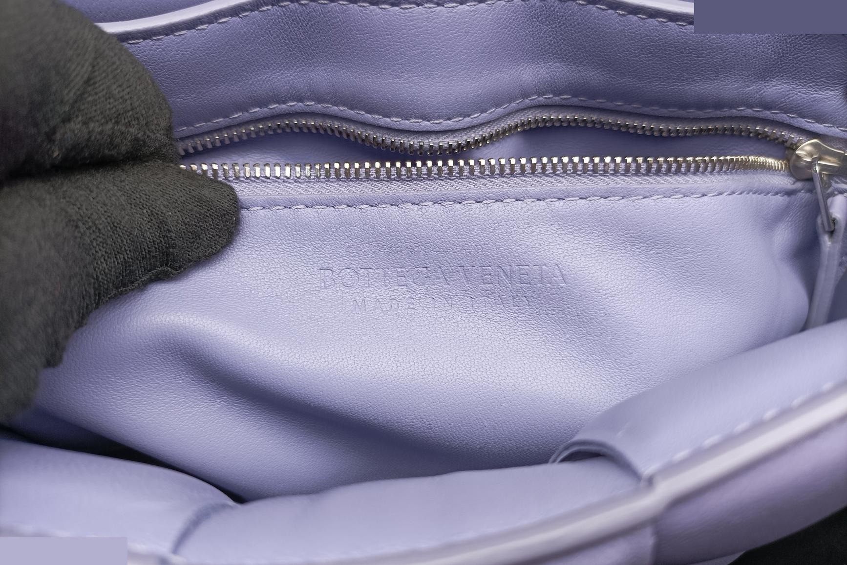 Padded Cassette Lambskin Purple — view 7
