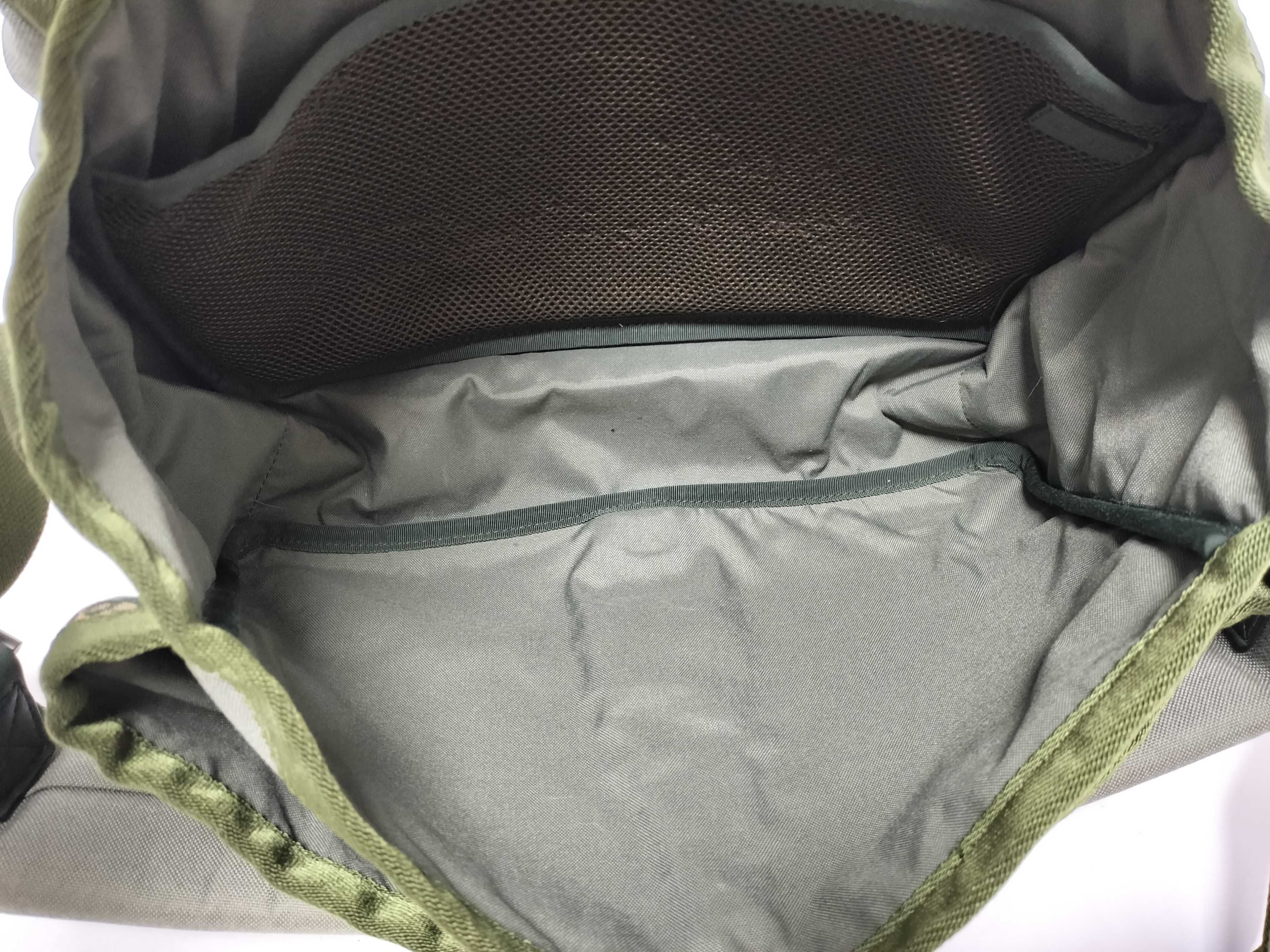 Repeat Anagram Postman Sling Canvas x Leather Shoulder Bag, Green — view 9