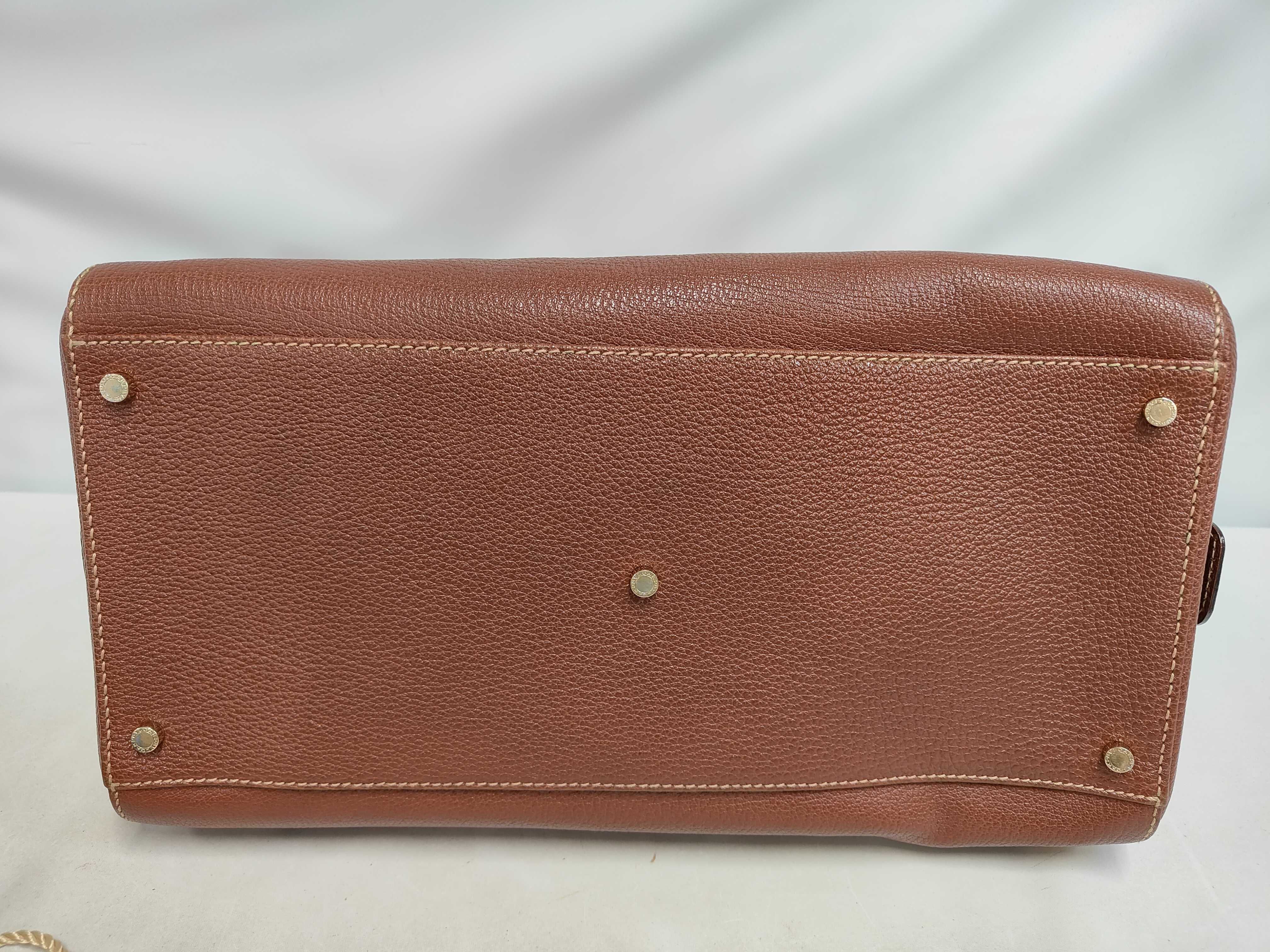 Bulgari Leather Brown Handbag Mini Boston Bag — view 4