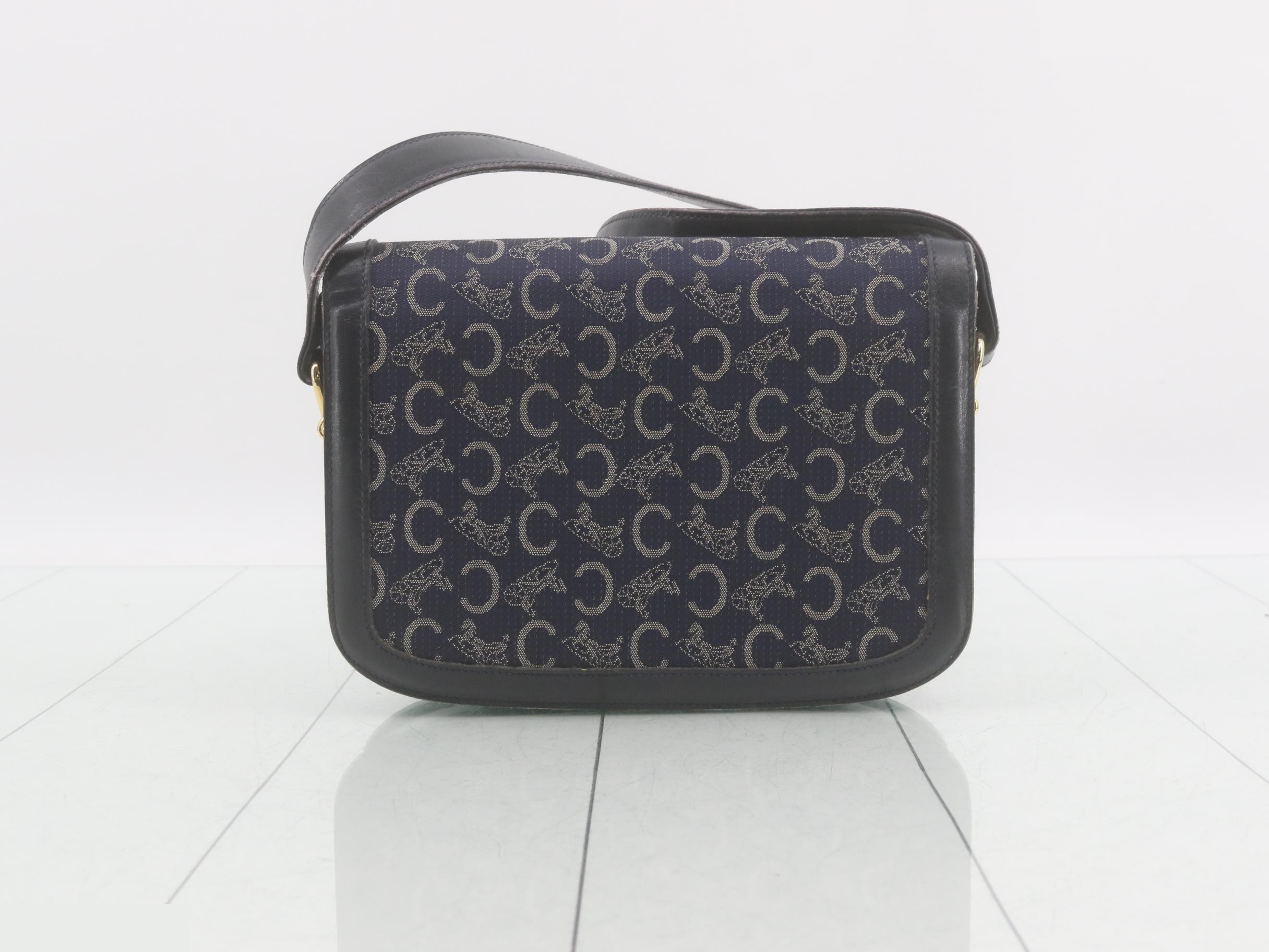 Vintage C Sulky Canvas x Leather Shoulder Bag — view 2