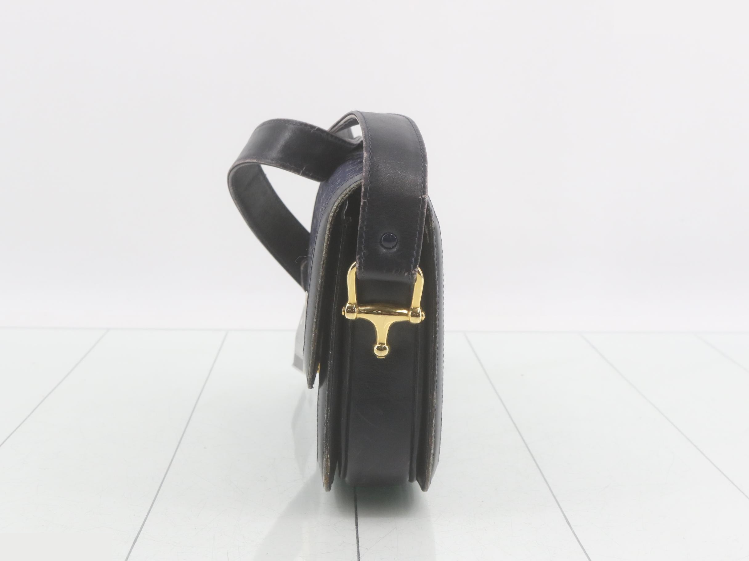Vintage C Sulky Canvas x Leather Shoulder Bag — view 3