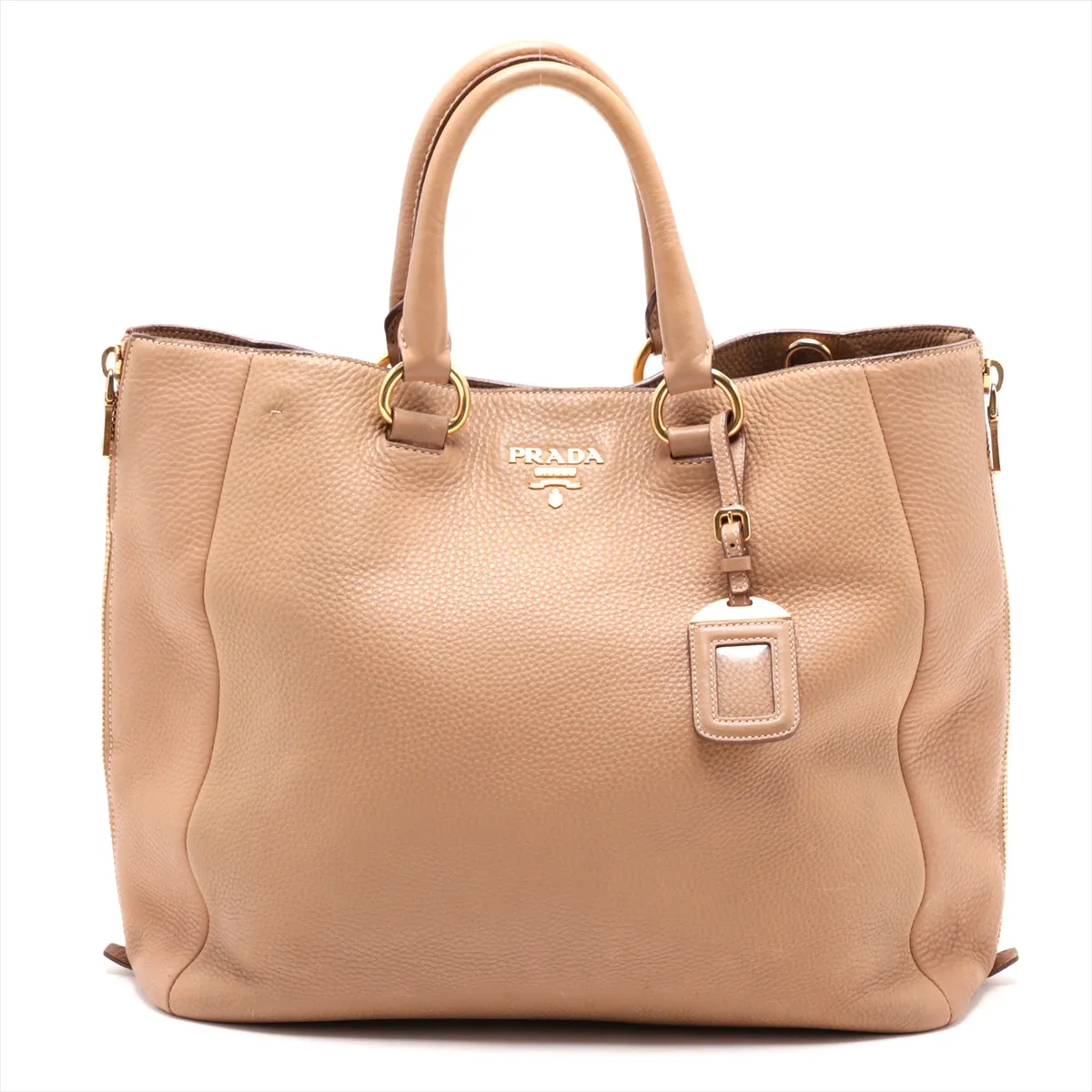 leather tote bag, beige
