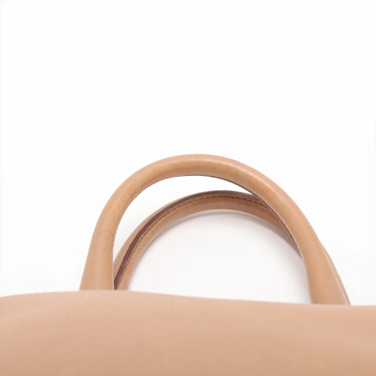 leather tote bag, beige — view 6