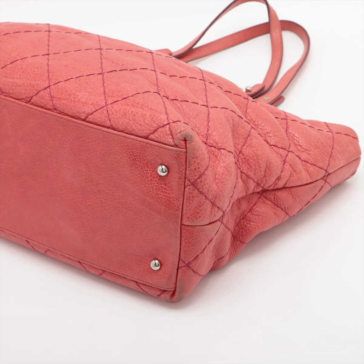 on the road vintage calf tote bag red silver hardware 13340901 13th series — view 3