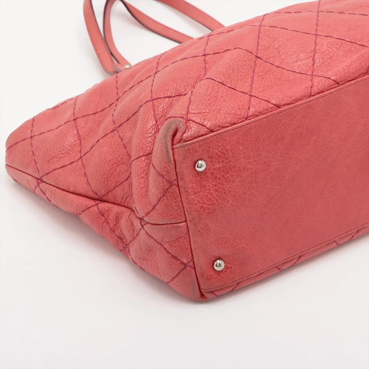 on the road vintage calf tote bag red silver hardware 13340901 13th series — view 4