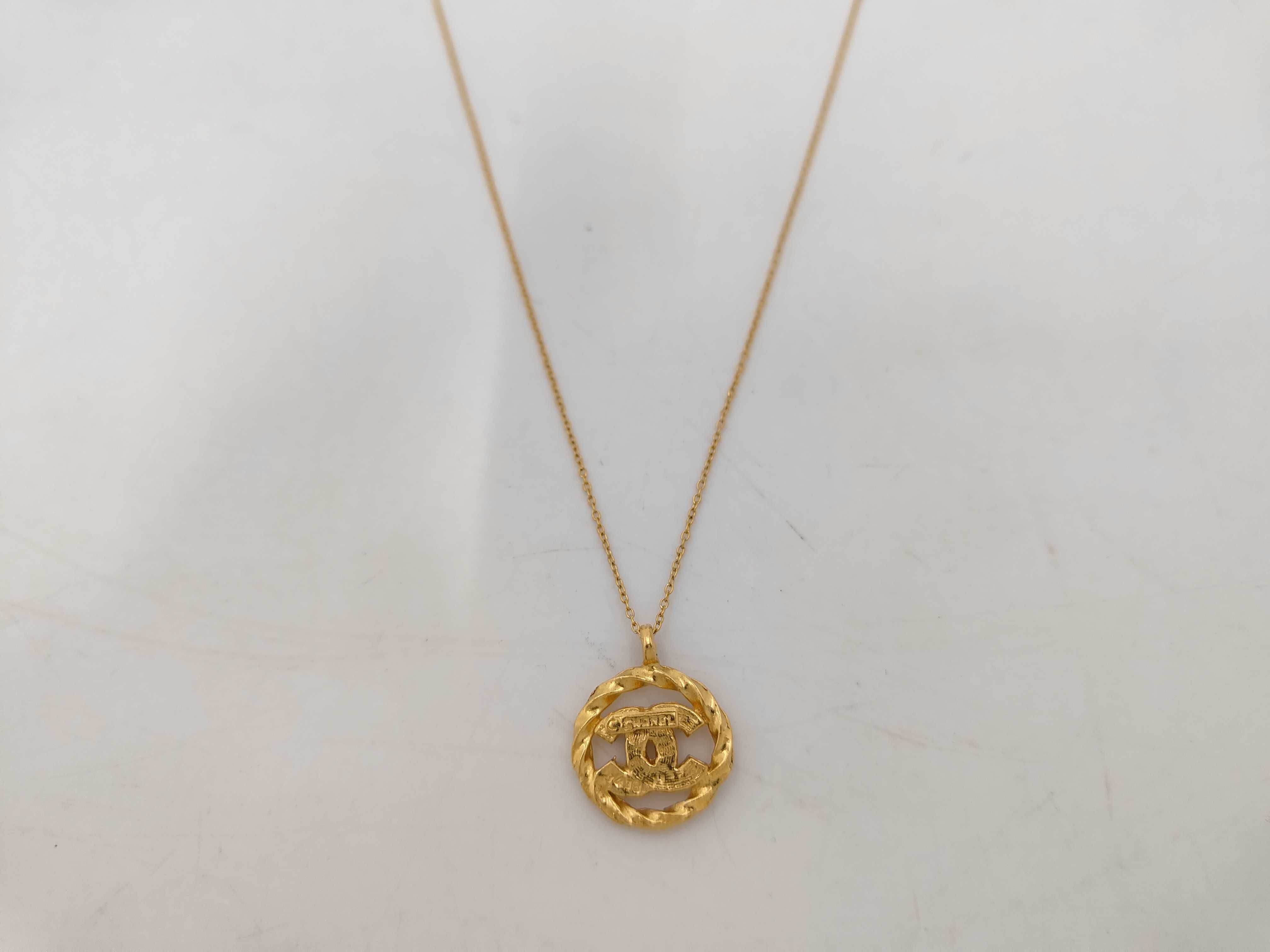 Coco Mark Gold Rhinestone Necklace 3438 — view 2