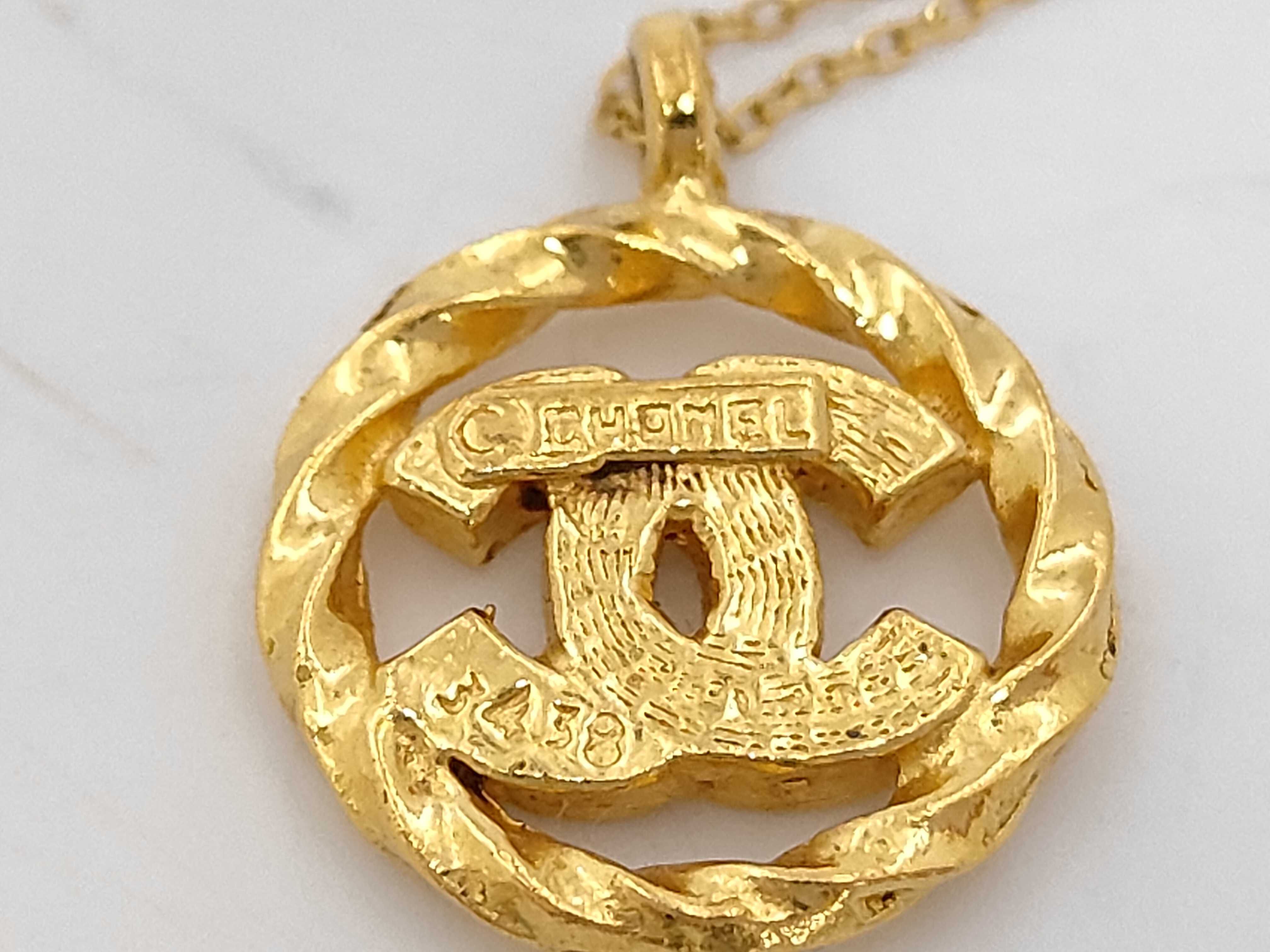 Coco Mark Gold Rhinestone Necklace 3438 — view 5