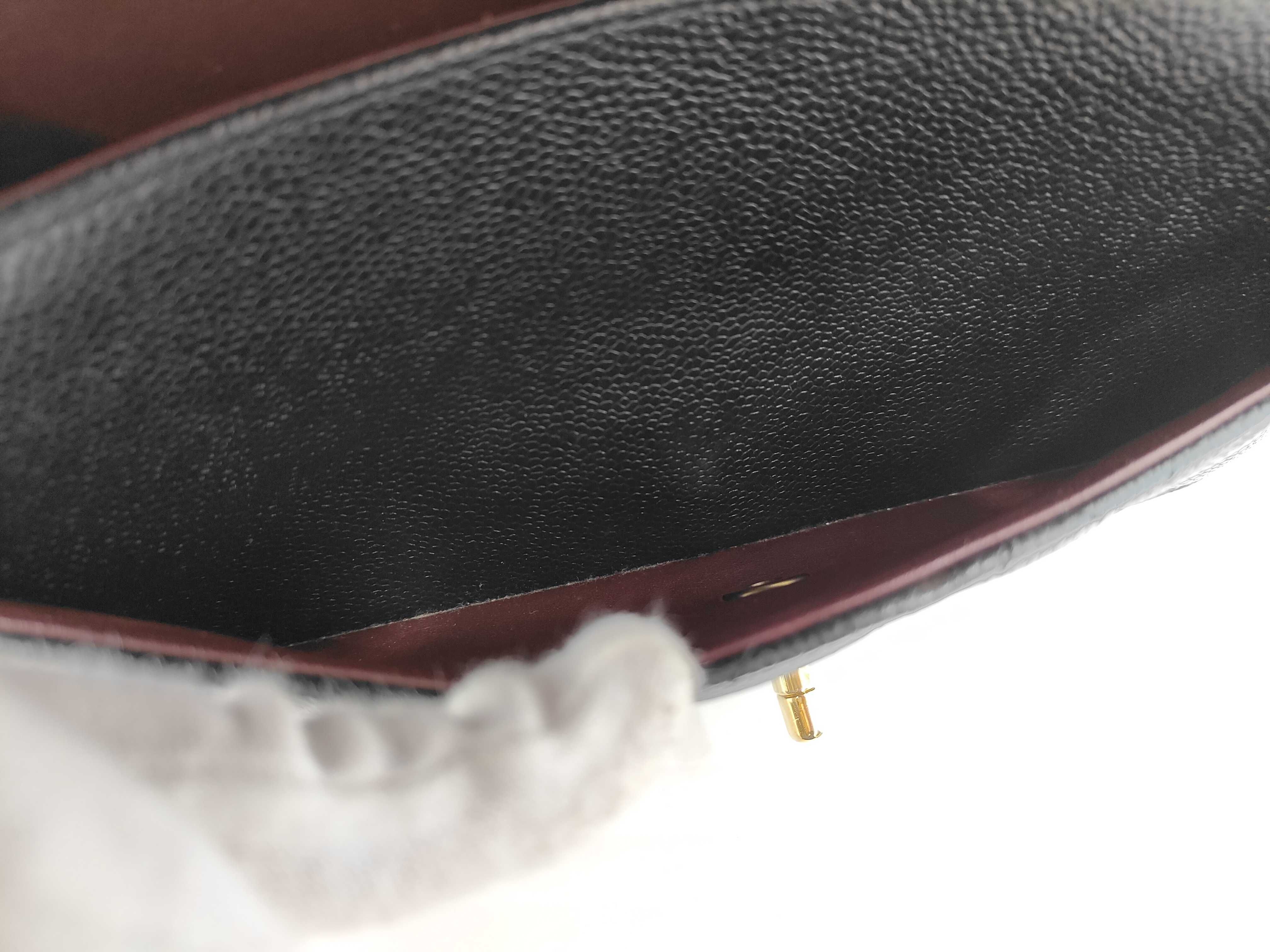 Caviar Skin Black Double Flap Shoulder Bag (Serial Number 25, Series 29) — view 11