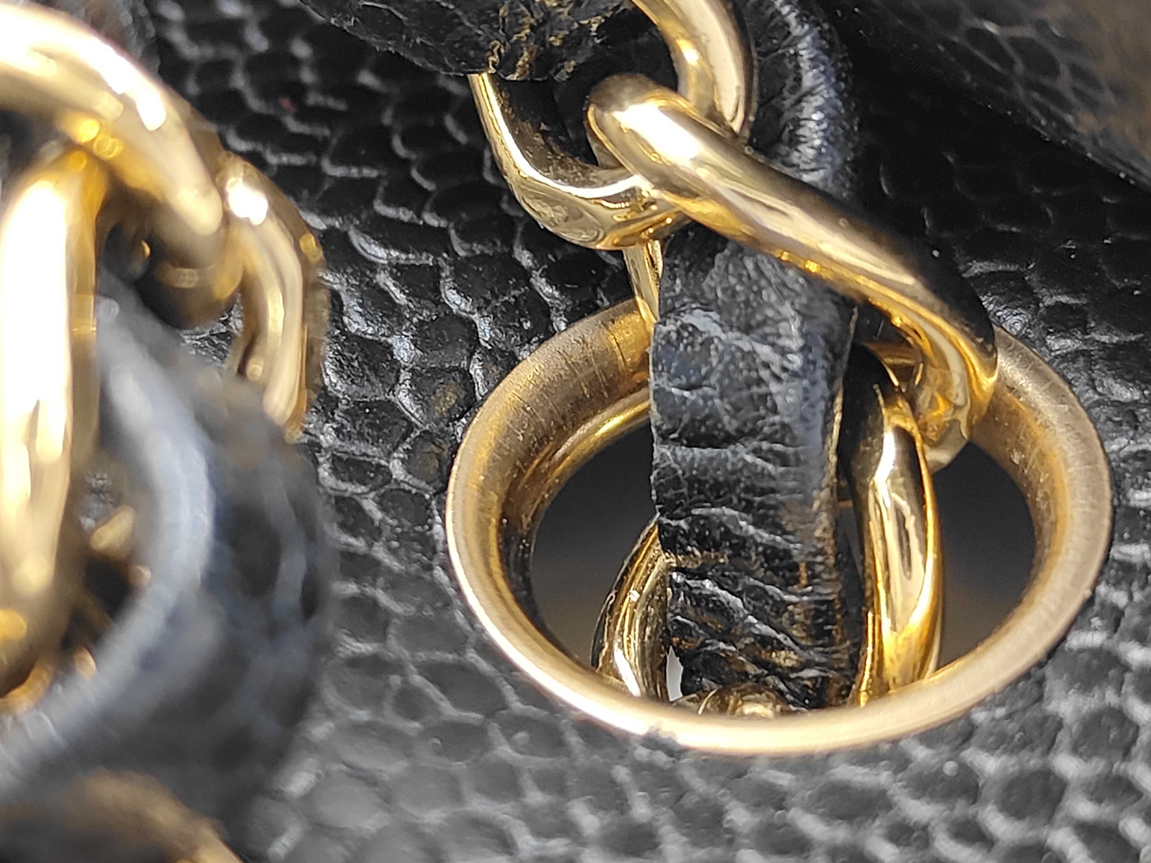 Caviar Skin Black Double Flap Shoulder Bag (Serial Number 25, Series 29) — view 9