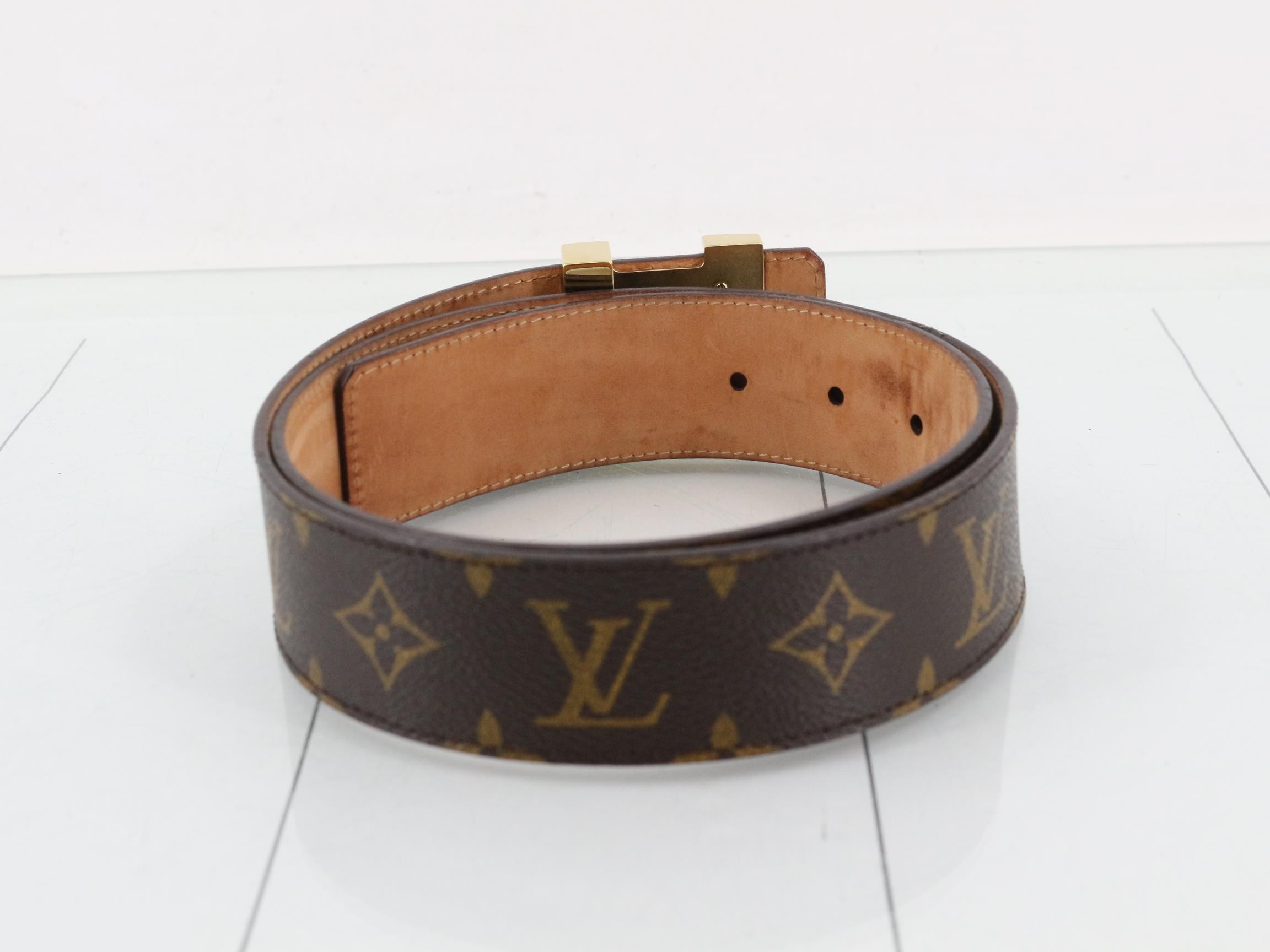 Santulle LV initial 85/34 belt brown — view 2