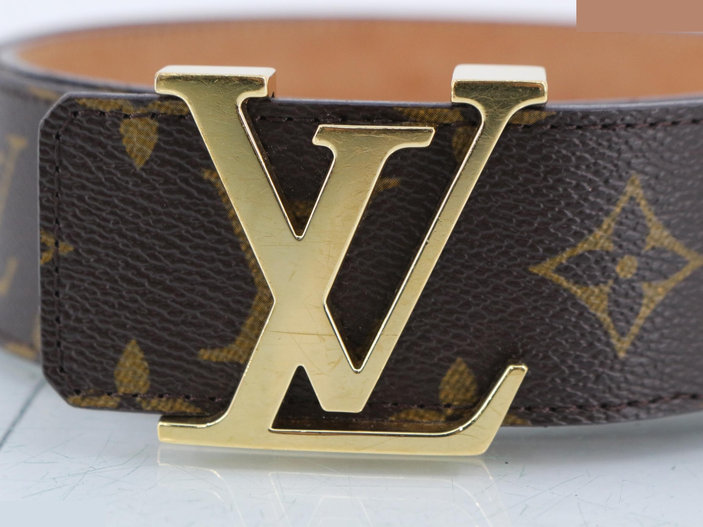 Santulle LV initial 85/34 belt brown — view 3