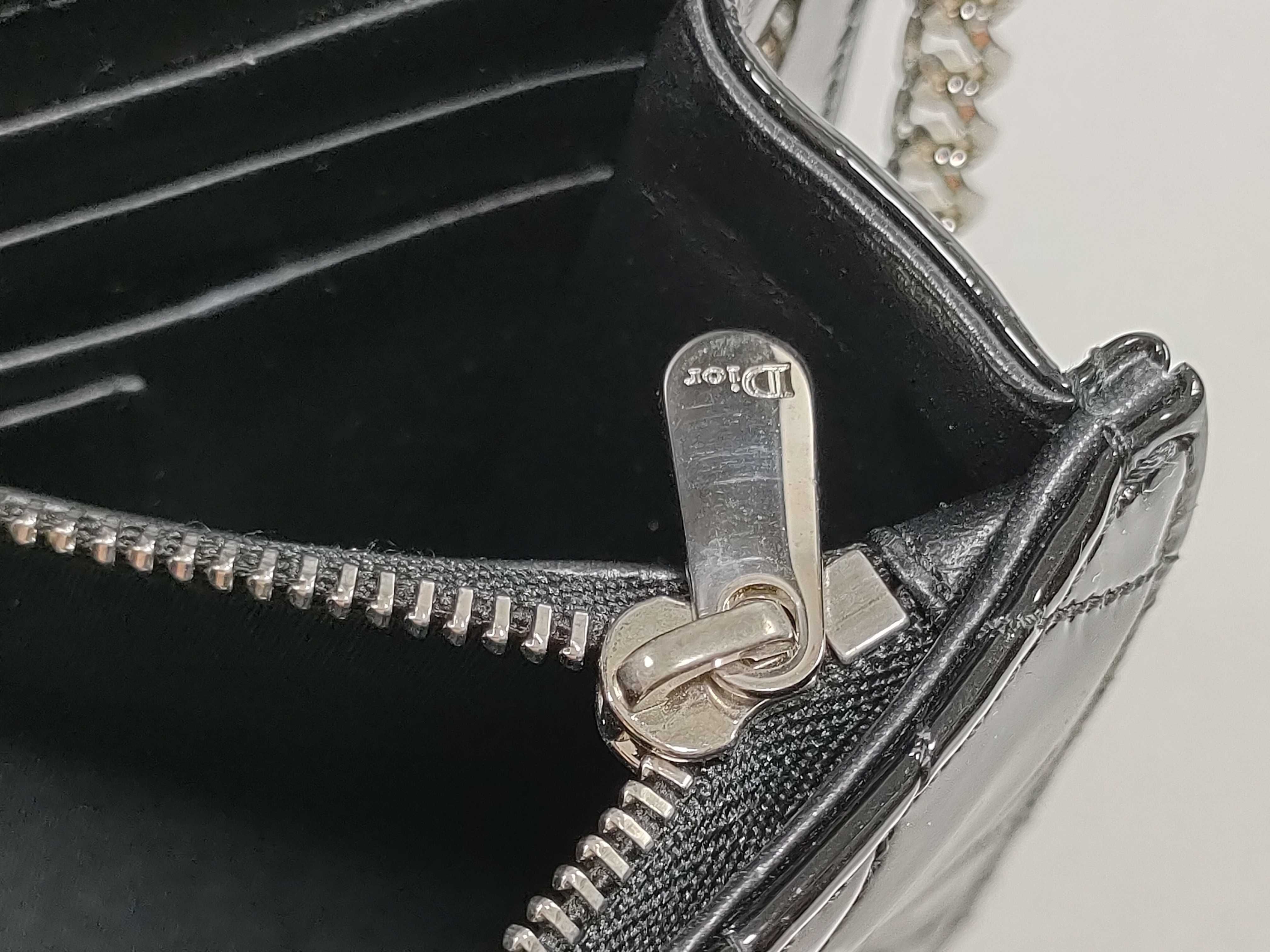 Cannage New Rock Patent Leather Chain Wallet Black Shoulder Bag — view 13