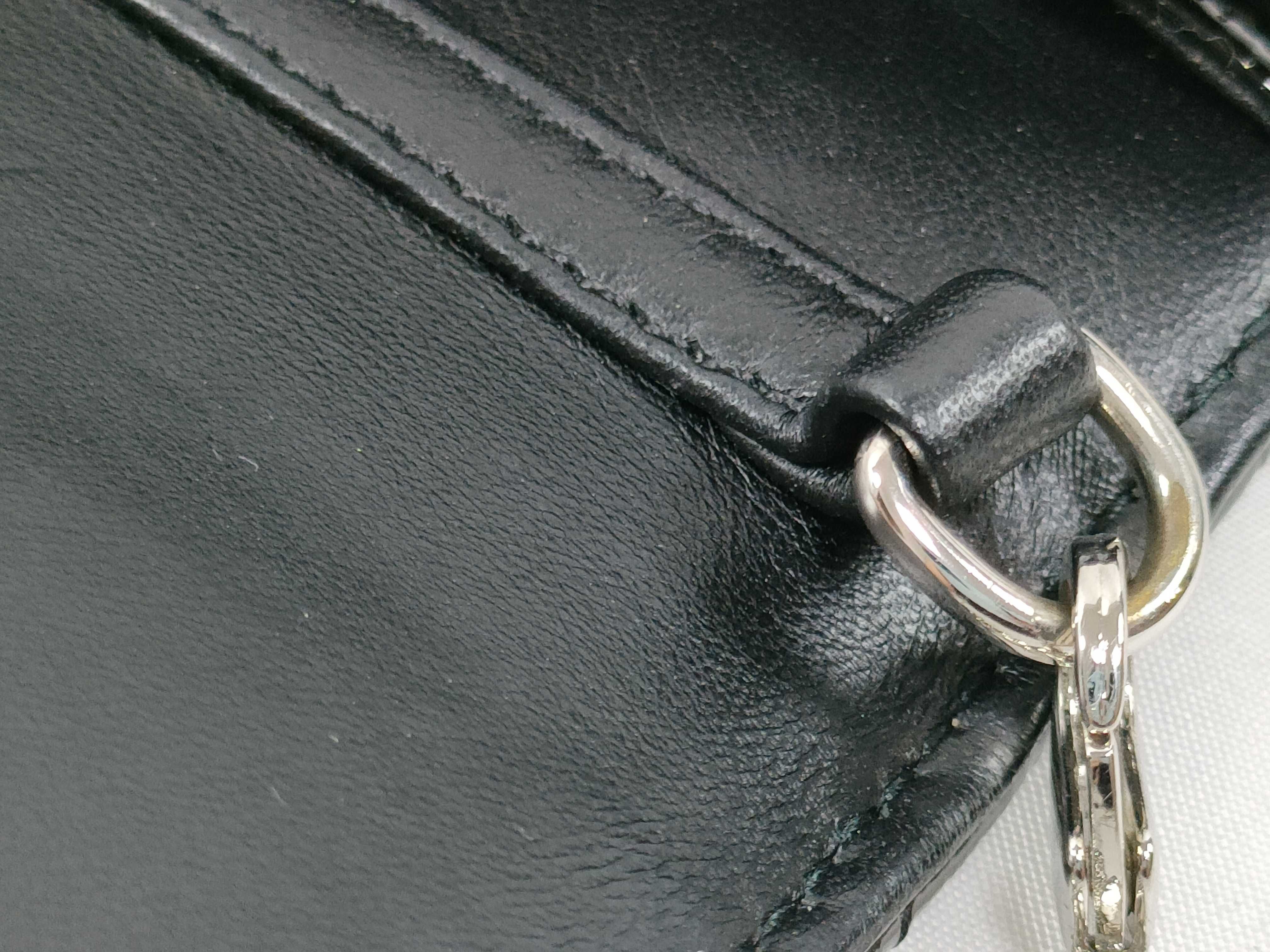 Cannage New Rock Patent Leather Chain Wallet Black Shoulder Bag — view 8