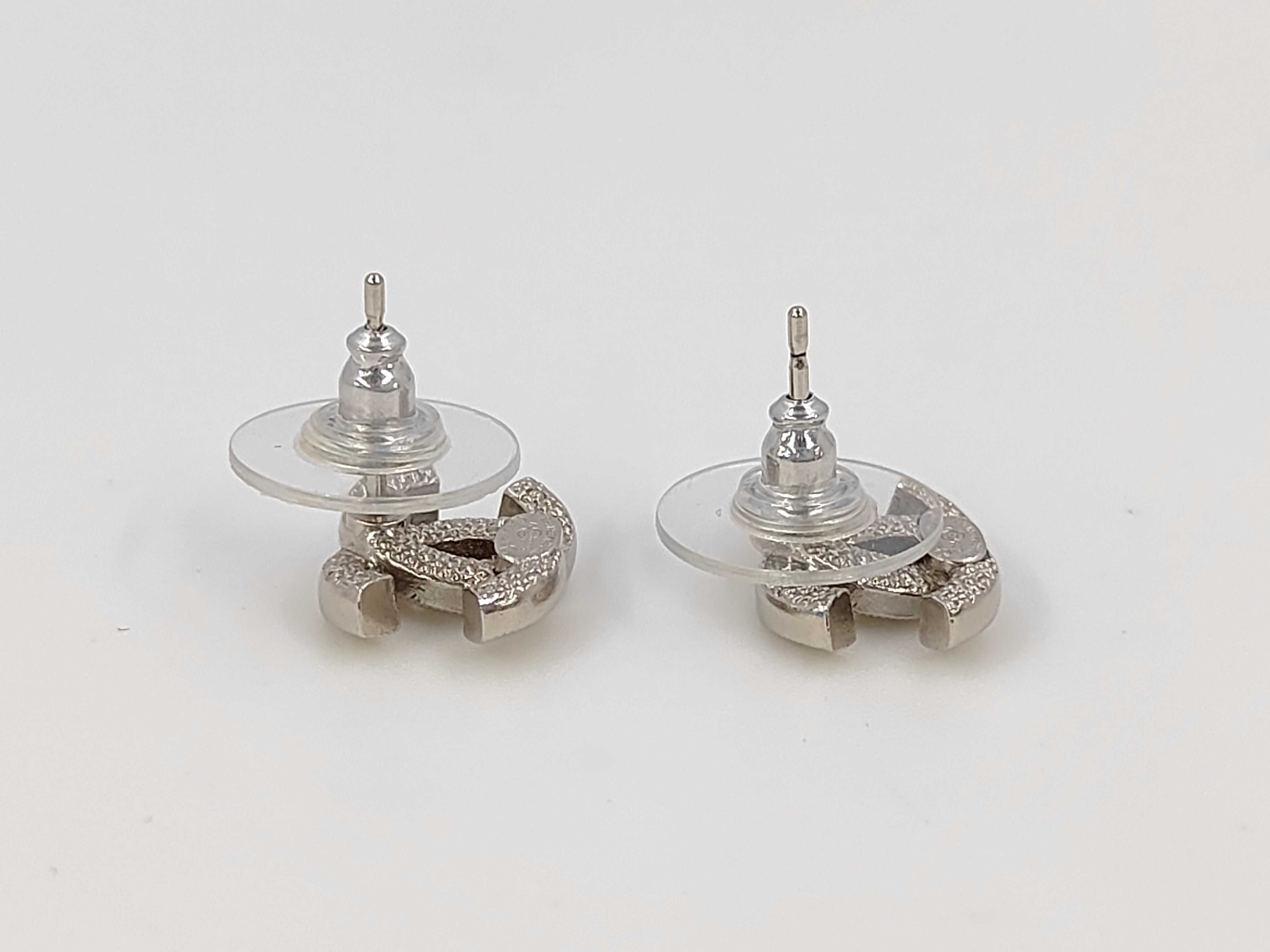 Coco Mark Rhinestone Earrings **"C20 V / MADE IN FRANCE" = 2020 V Collection (tsu18417) Earrings — view 2