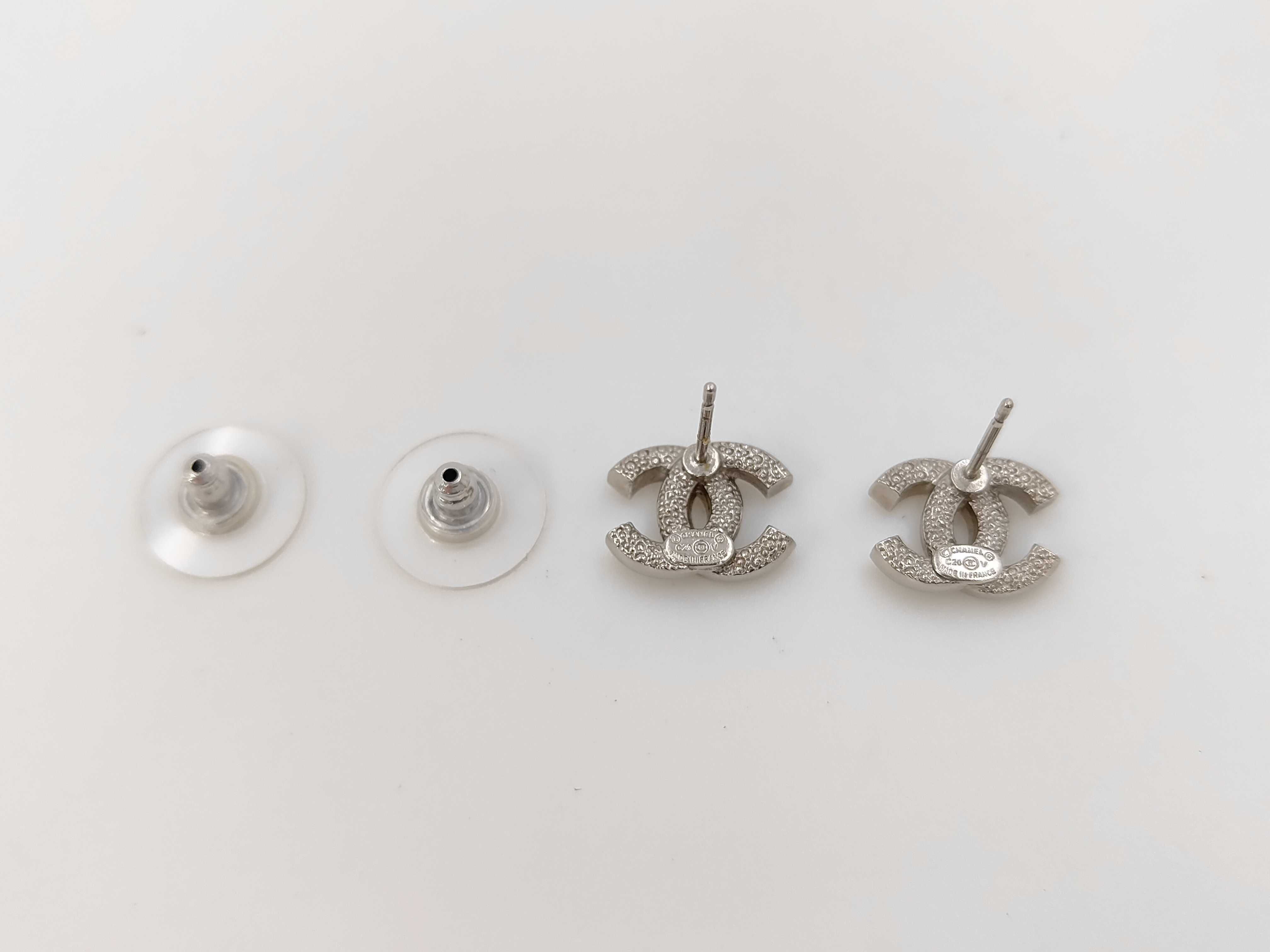 Coco Mark Rhinestone Earrings **"C20 V / MADE IN FRANCE" = 2020 V Collection (tsu18417) Earrings — view 4