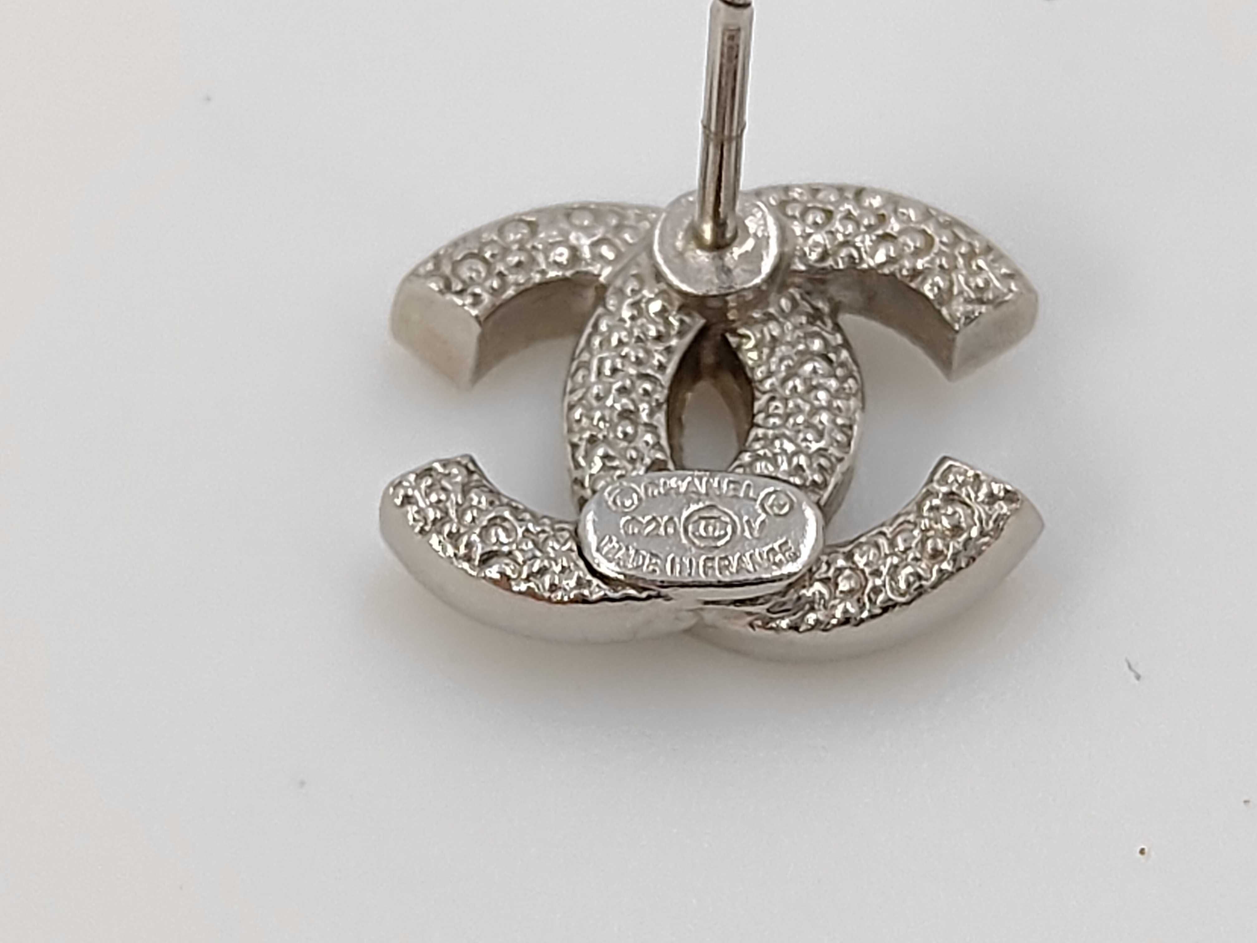 Coco Mark Rhinestone Earrings **"C20 V / MADE IN FRANCE" = 2020 V Collection (tsu18417) Earrings — view 5