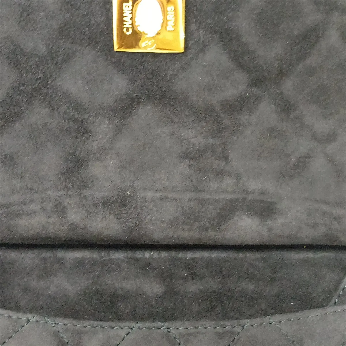 Matelassé Velvet Handbag, Gray with Gold Hardware, Item No. 34820750 (Serial No. 3) — view 14