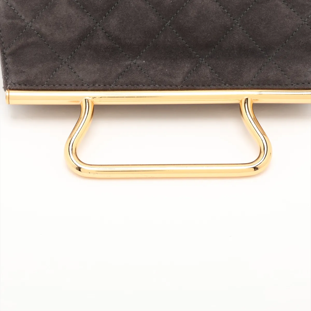 Matelassé Velvet Handbag, Gray with Gold Hardware, Item No. 34820750 (Serial No. 3) — view 5