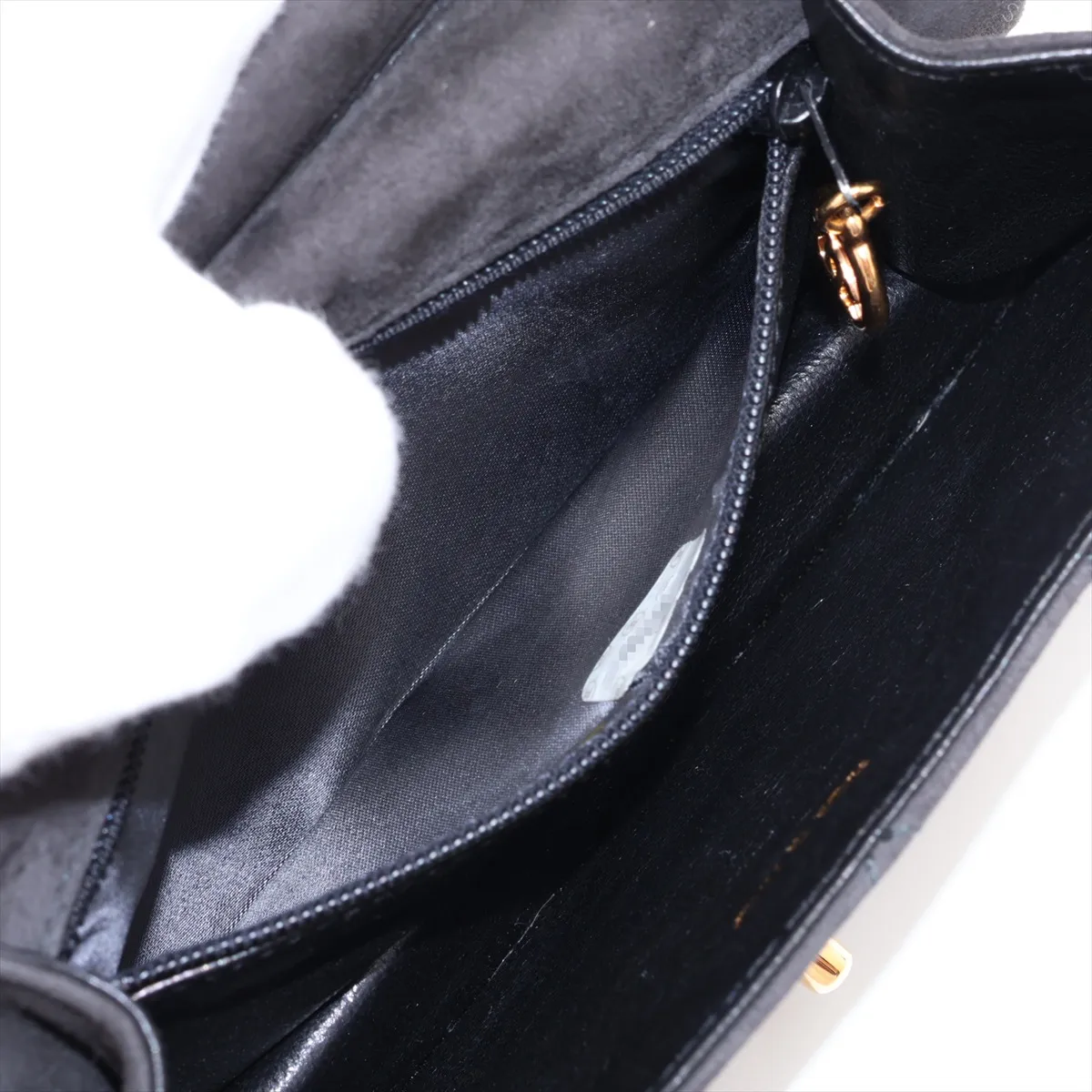 Matelassé Velvet Handbag, Gray with Gold Hardware, Item No. 34820750 (Serial No. 3) — view 8