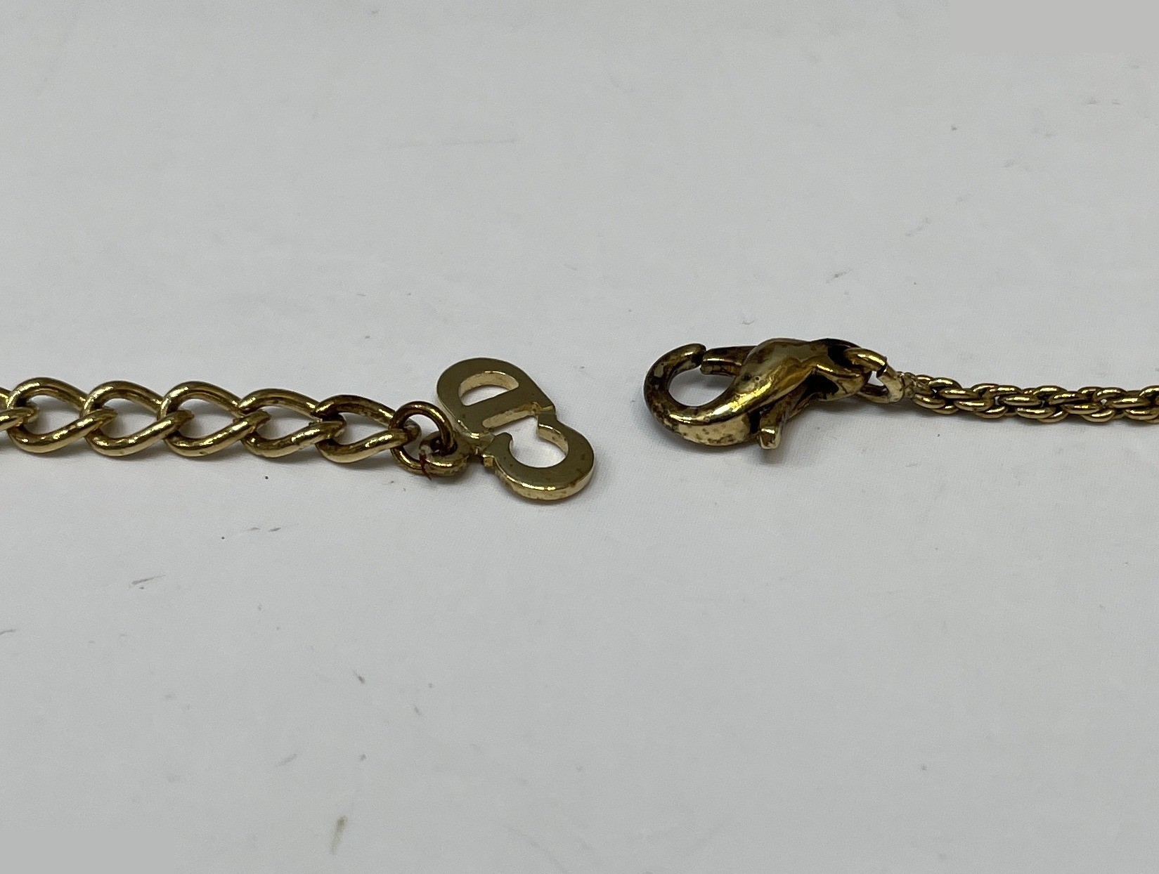 CD logo necklace gold D. I. O. R charm total length 44cm — view 9
