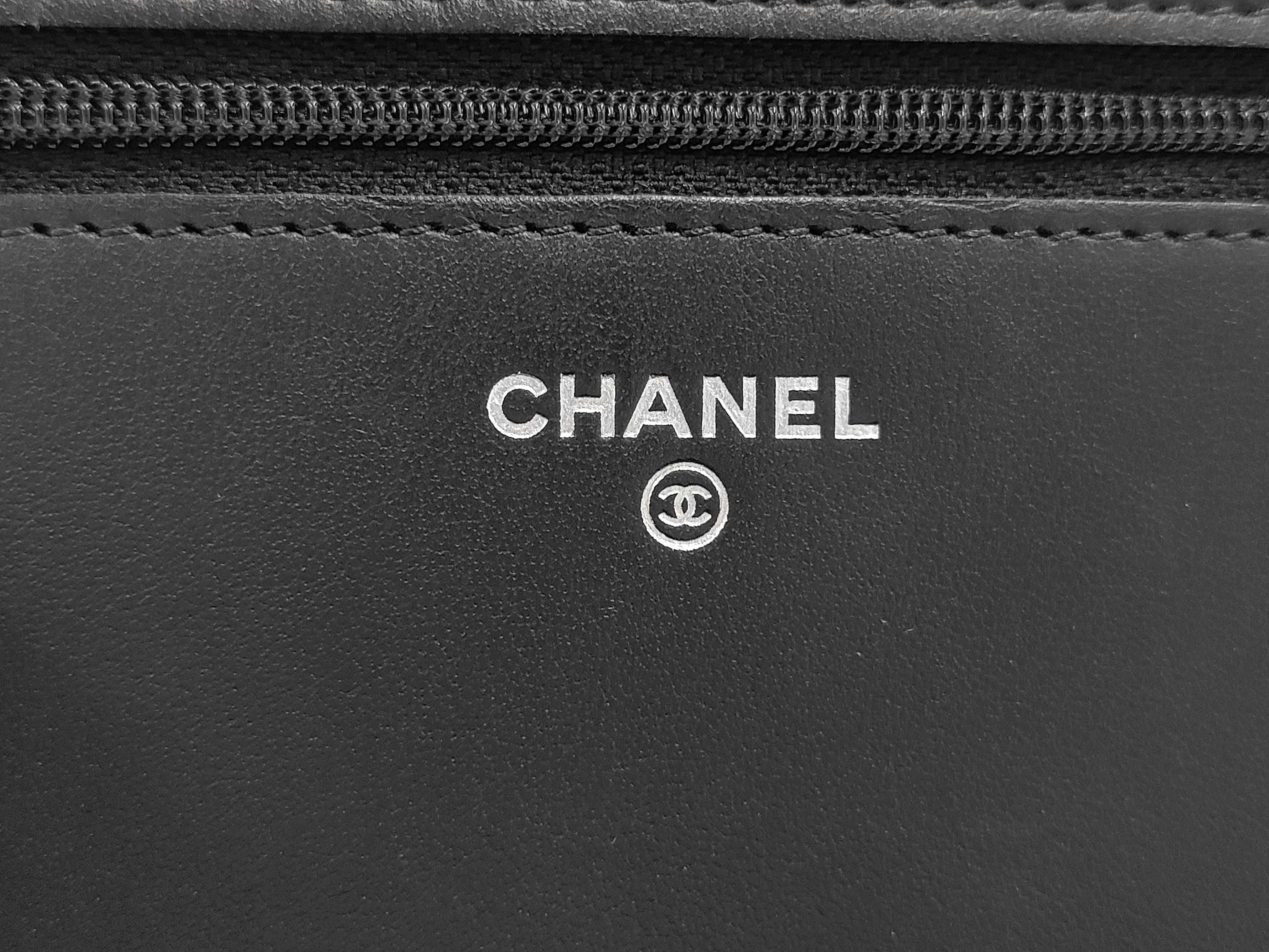 Boy Chanel Caviar Skin Black Chain Shoulder Bag — view 6