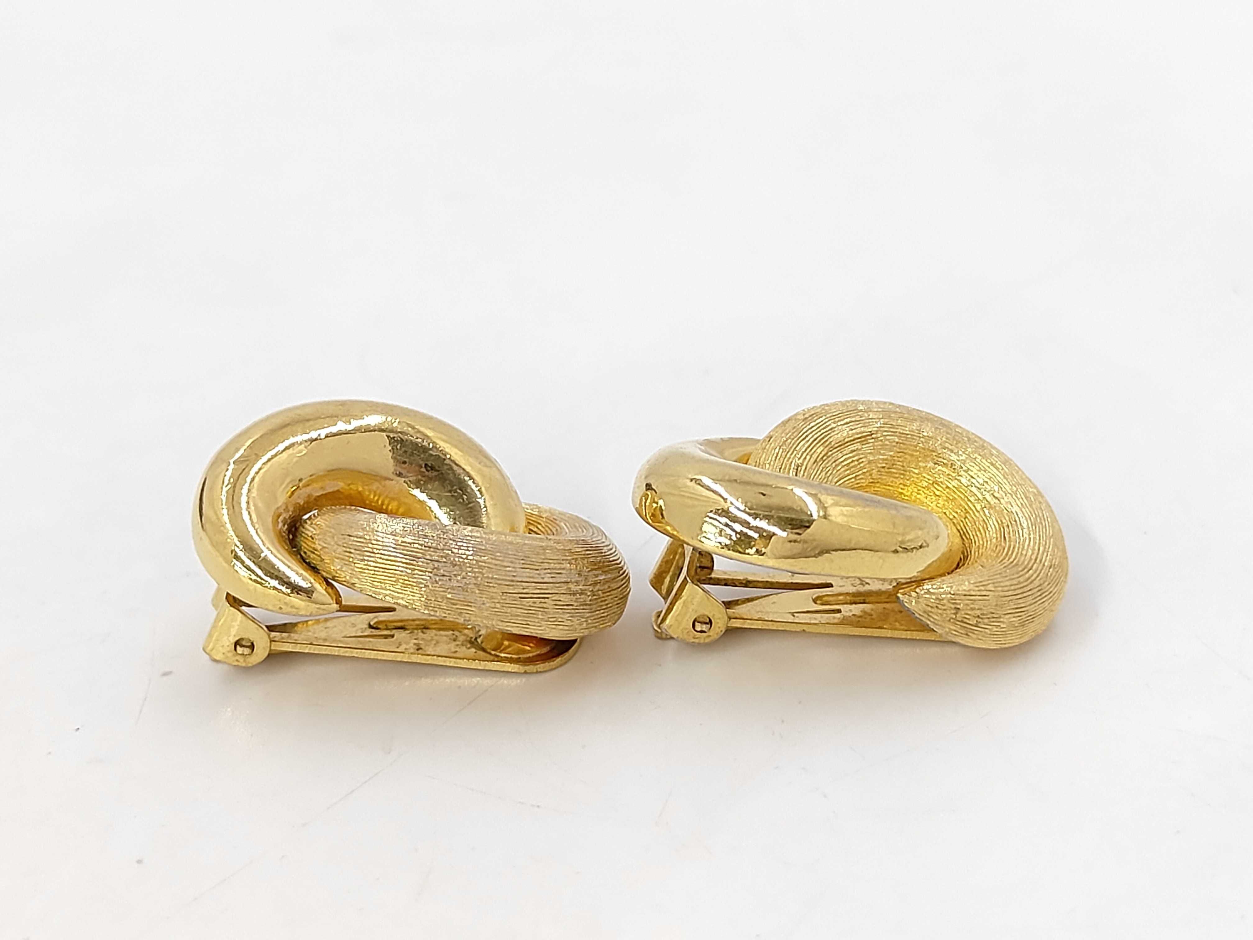 Double Circle Gold YG Earrings — view 2