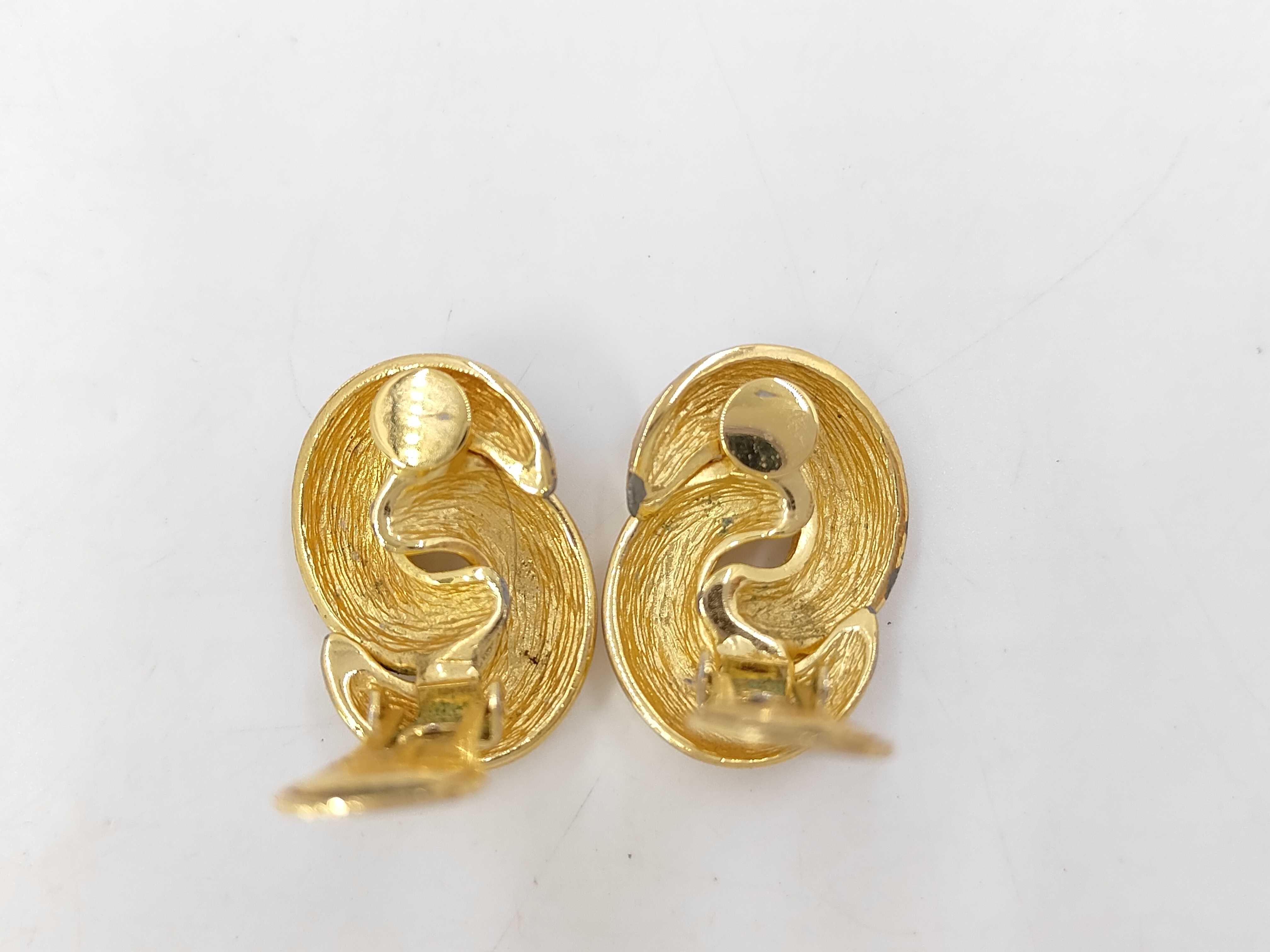 Double Circle Gold YG Earrings — view 4
