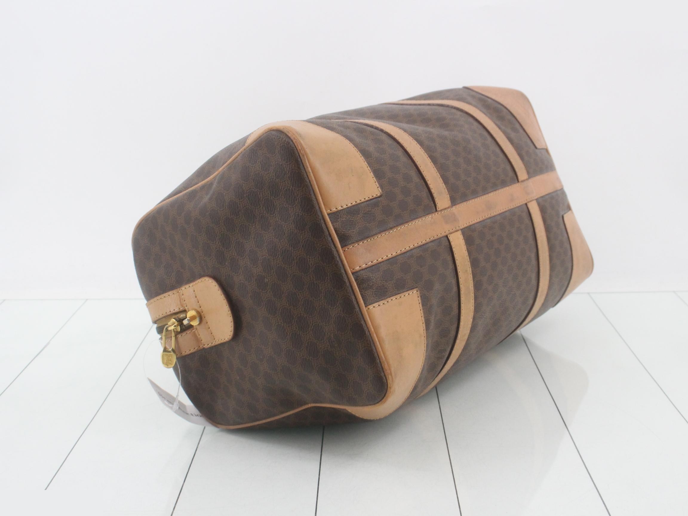 Leather Macadam Boston Bag, Brown/Beige — view 5