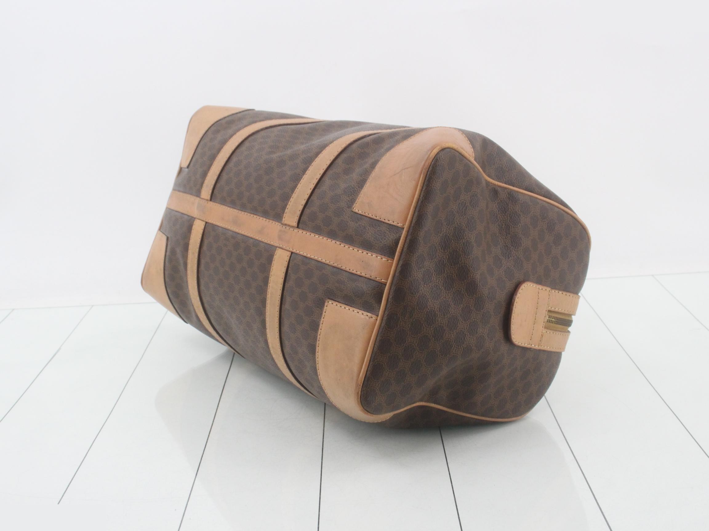 Leather Macadam Boston Bag, Brown/Beige — view 6