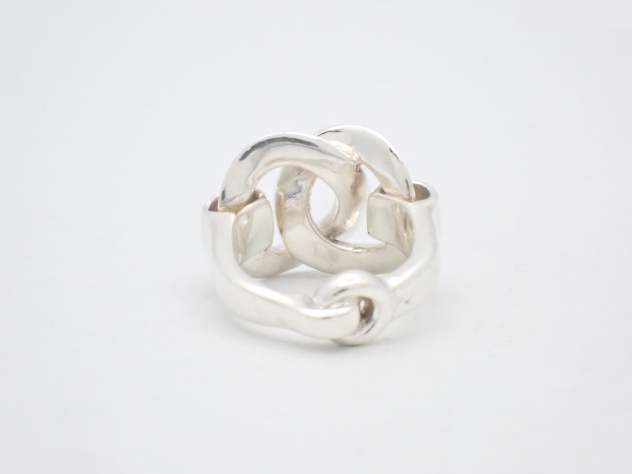 Horsebit ring, stamped "51", actual size #10, 925g/9.4g — view 2