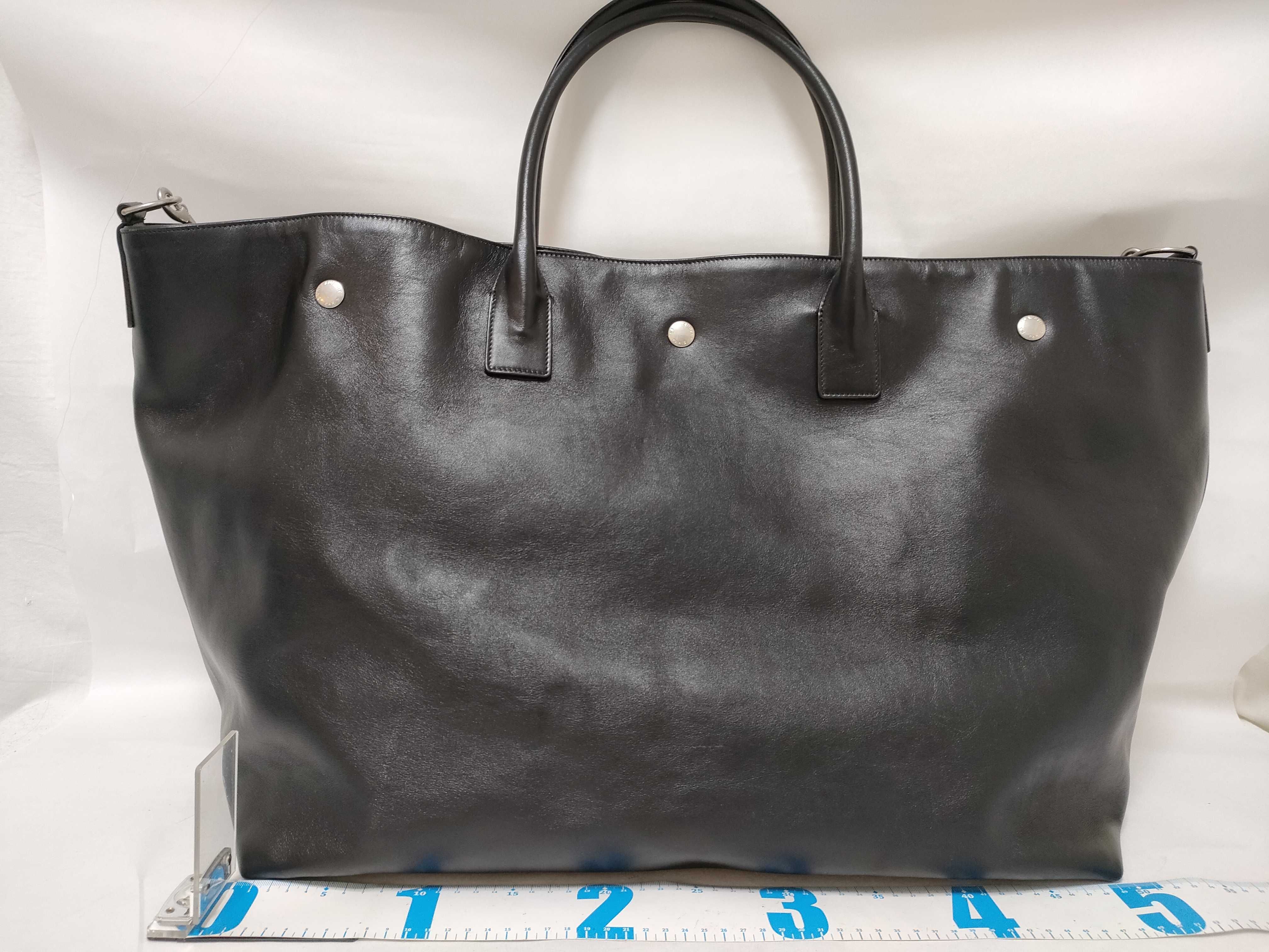 Rive Gauche Leather 2-Way Tote Bag, Black, 707651 (Tote Bag) — view 2