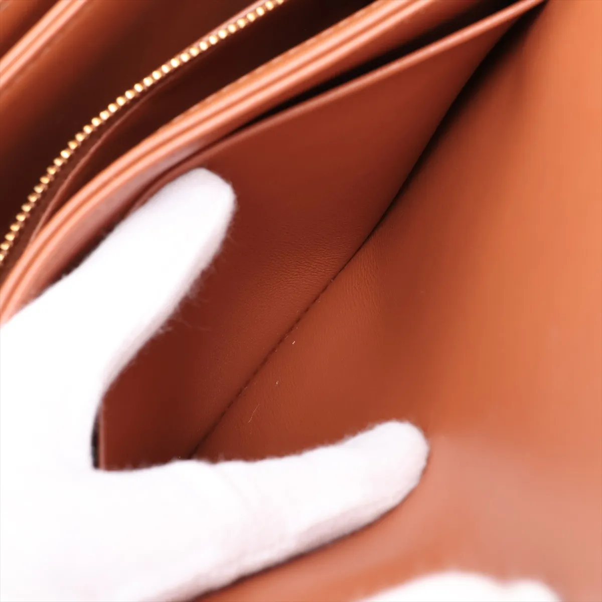 Triomphe Teen PVC x Leather Shoulder Bag, Brown — view 10