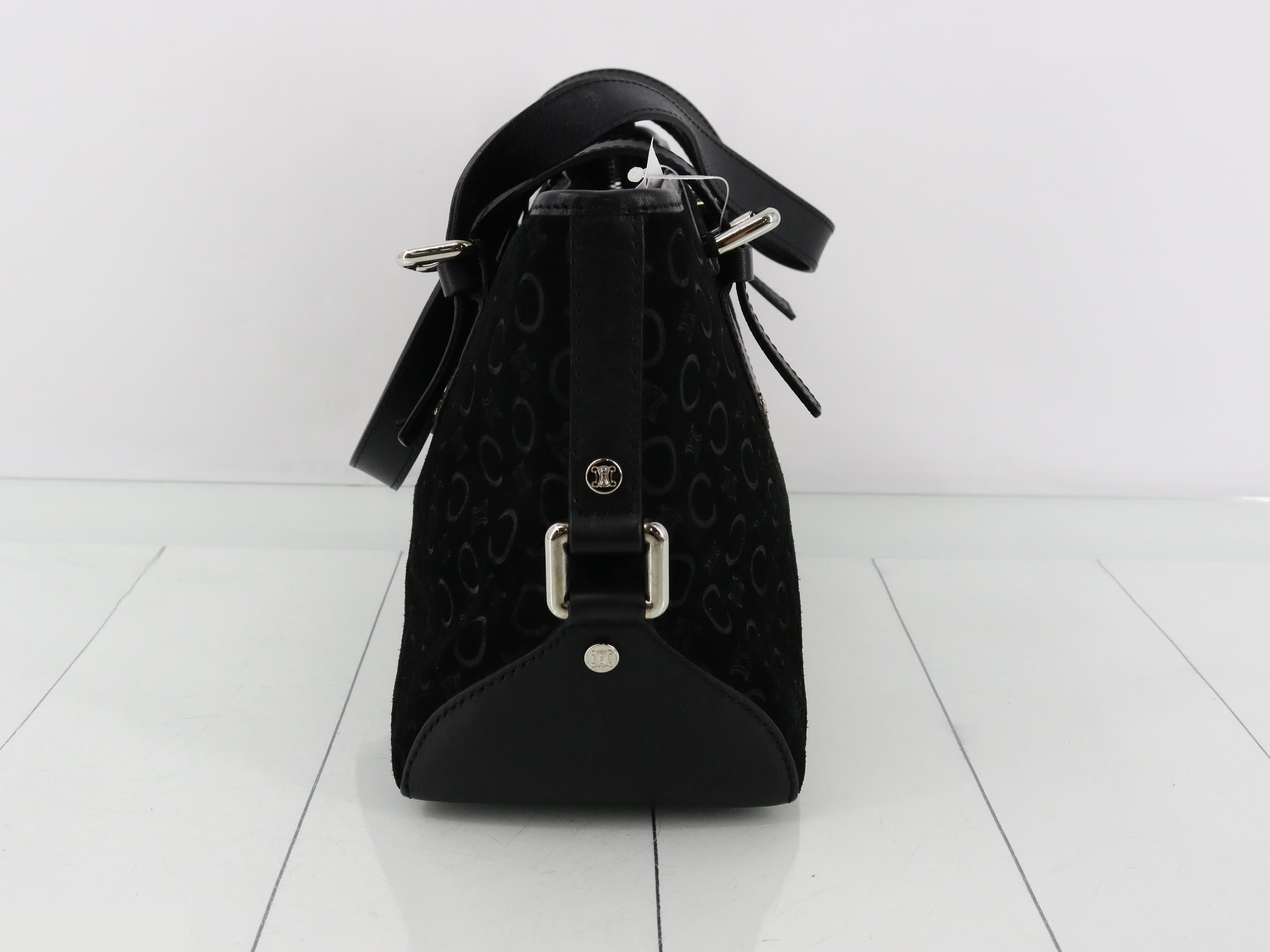 C macadam handbag black velor — view 4