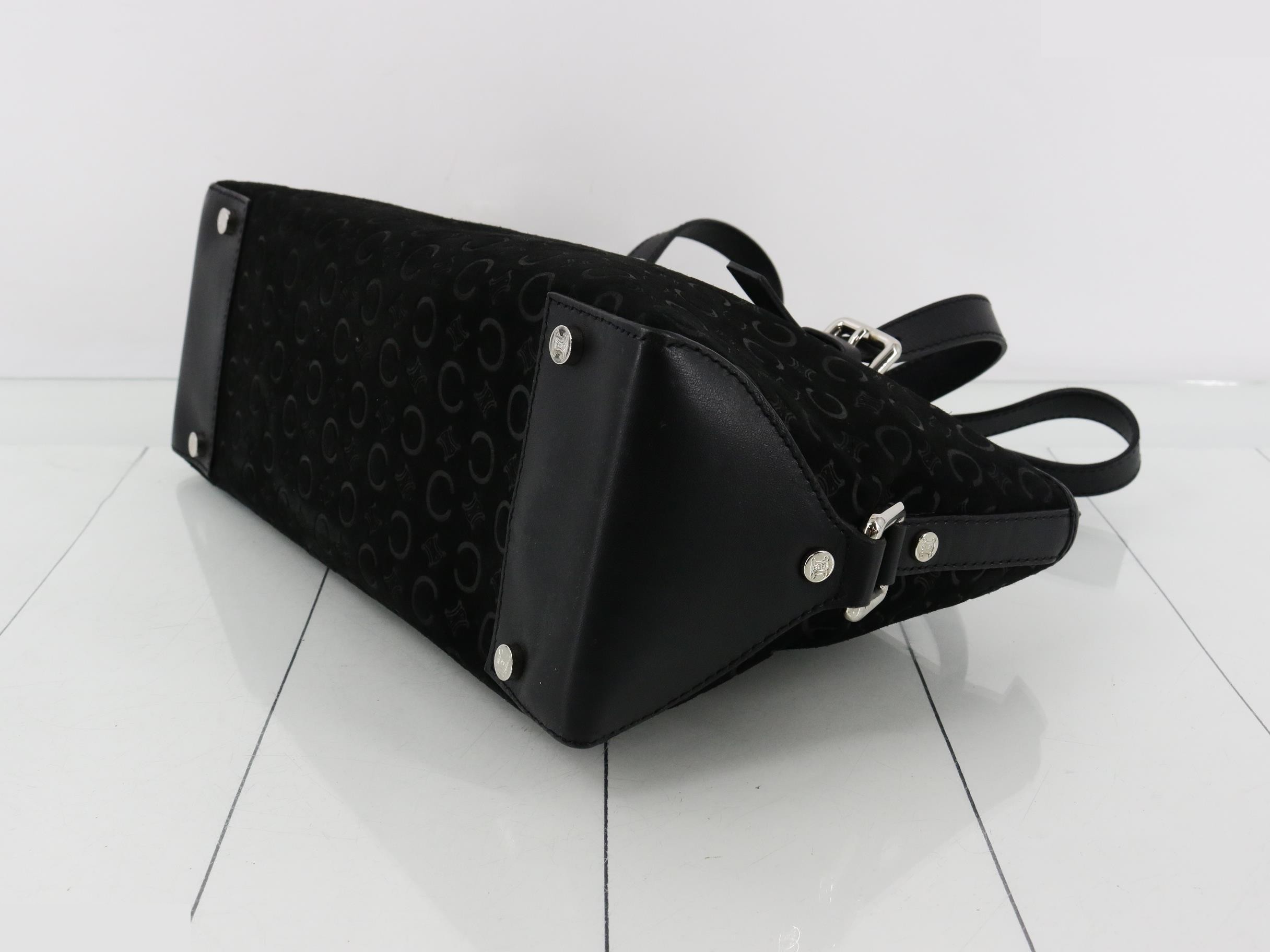 C macadam handbag black velor — view 6