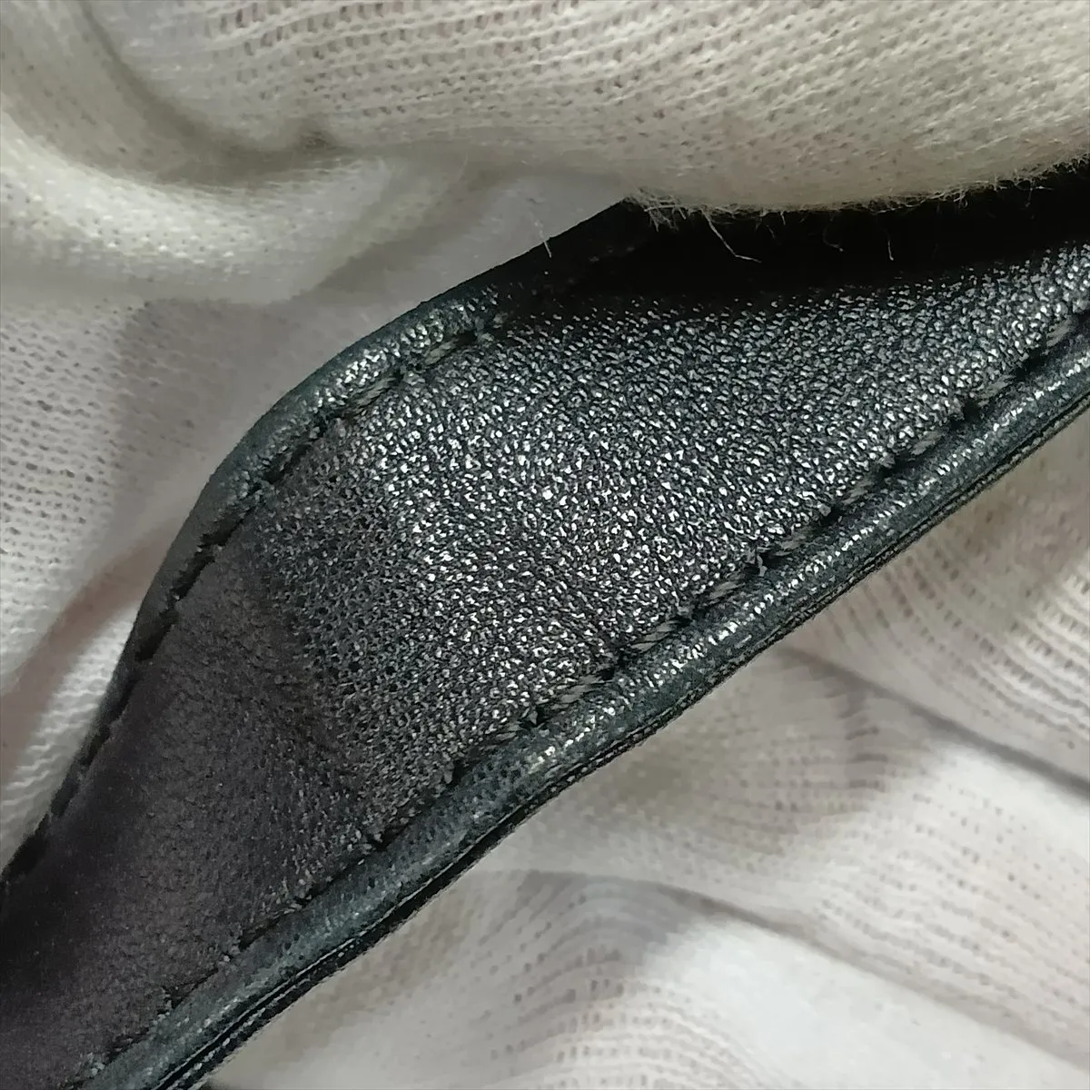 Flamenco Leather Shoulder Bag, Black — view 13