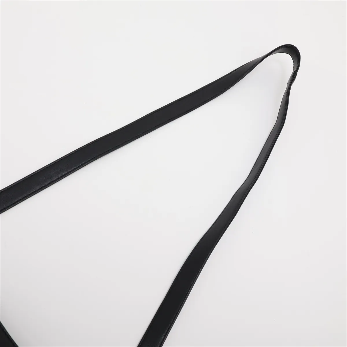 Flamenco Leather Shoulder Bag, Black — view 5