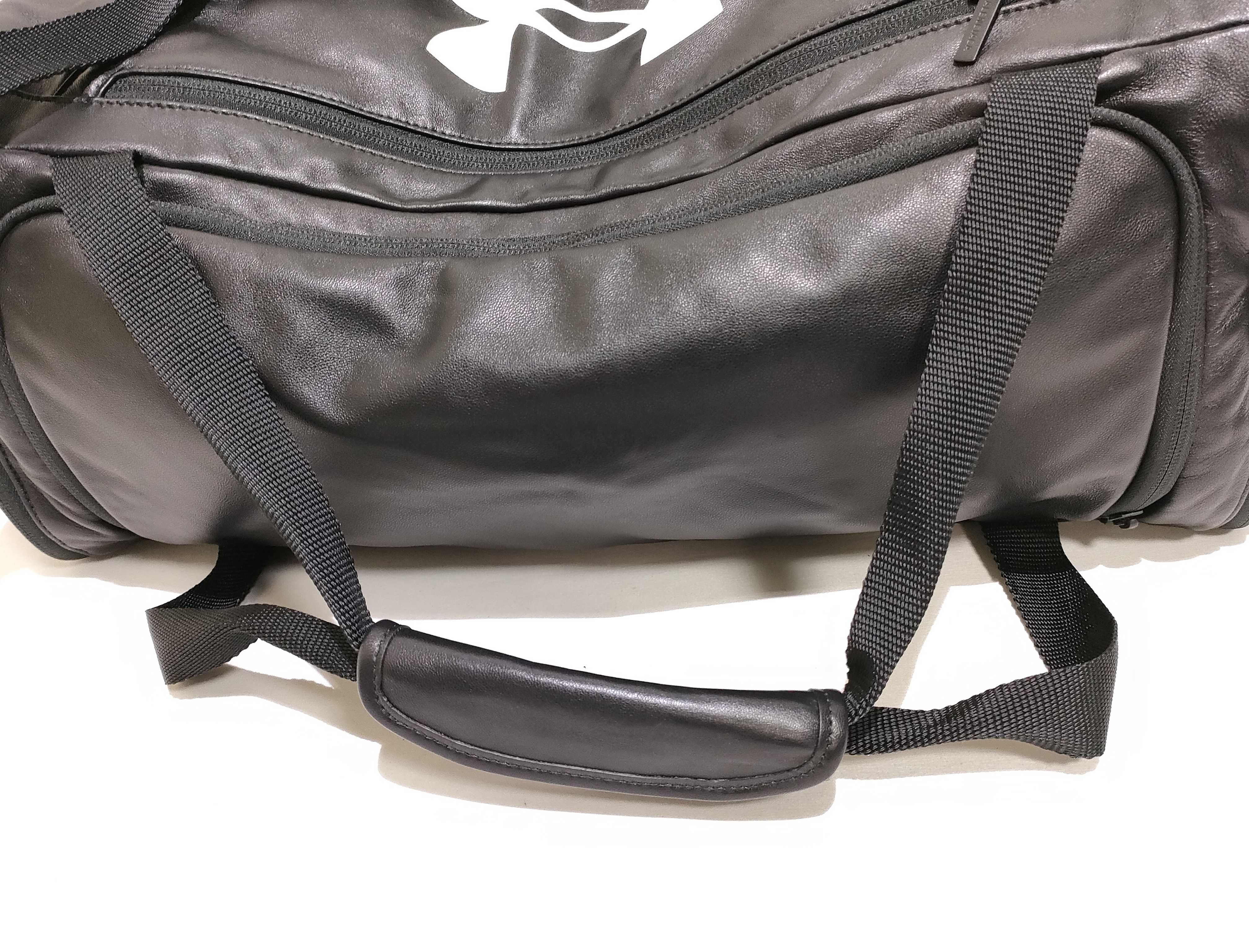 × UNDER ARMOUR Boston Bag, Leather, 811749, Black. — view 3